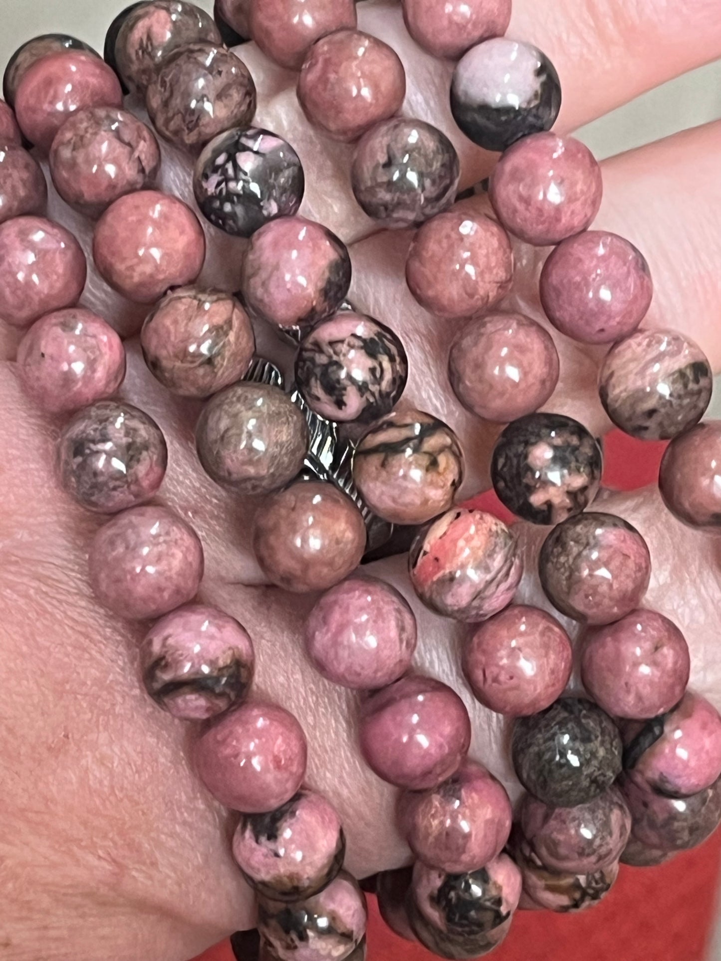 💗 Rhodonite Bracelet | Compassion, Healing & Emotional Balance