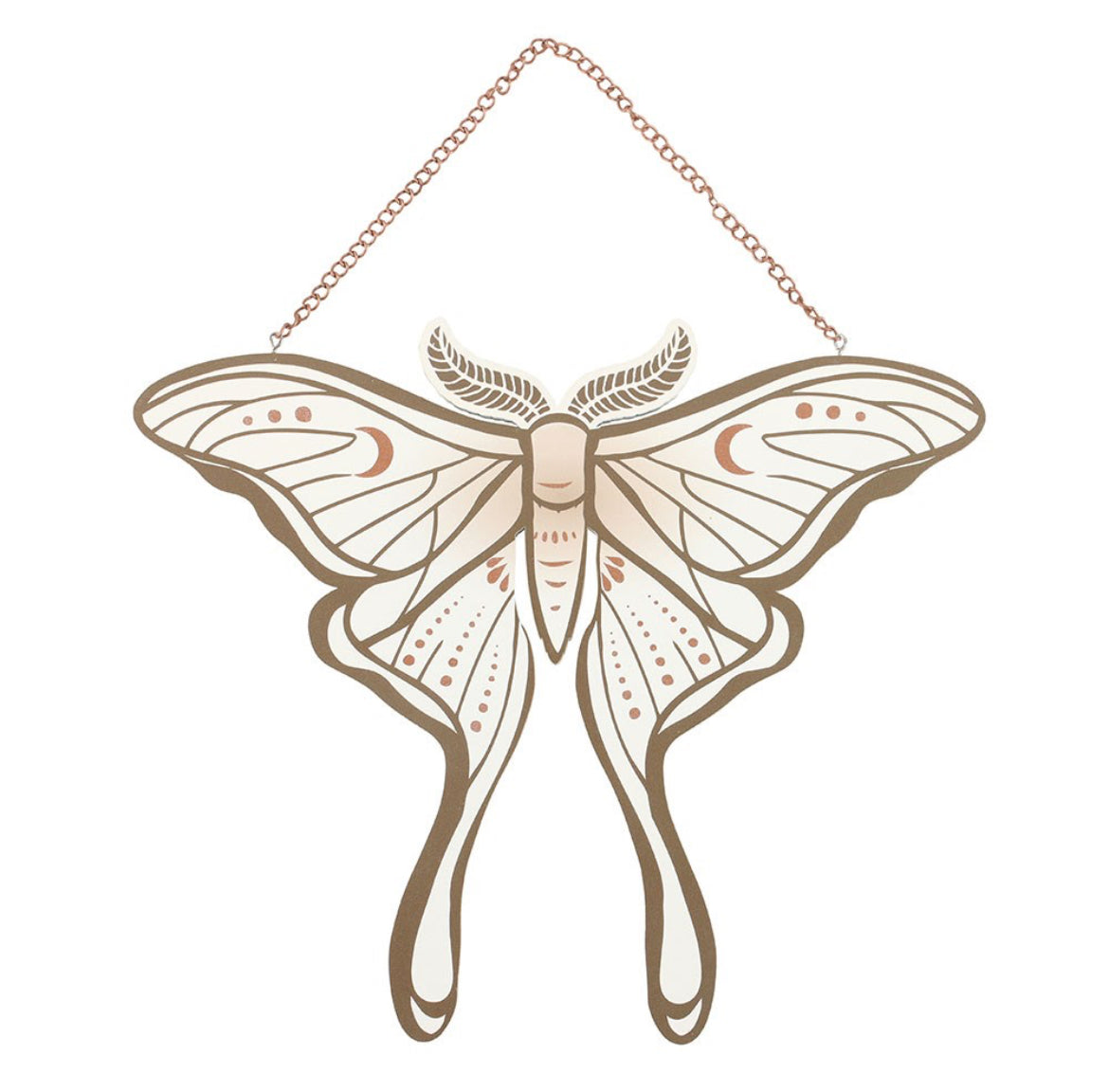 Luna moth hanging sign