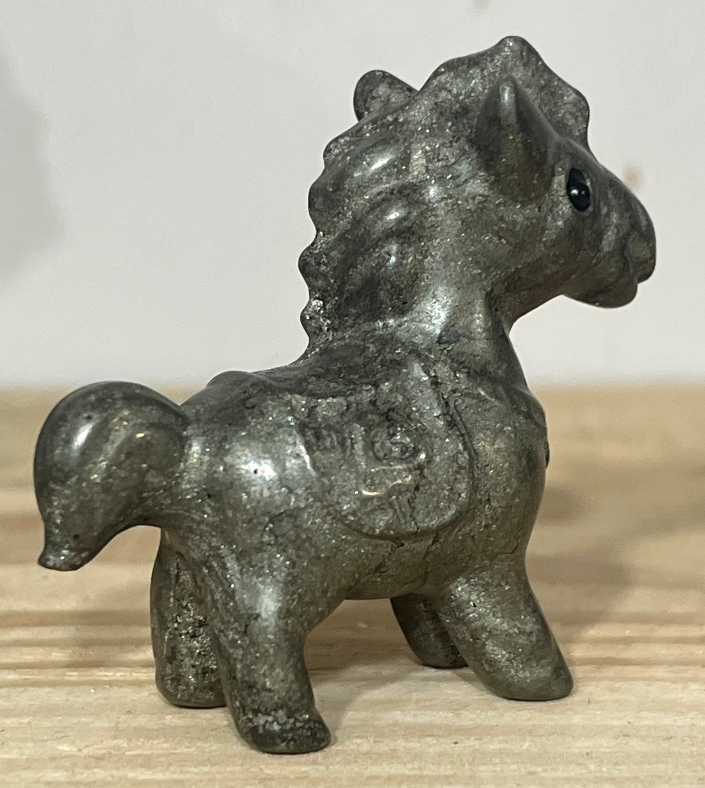 Pyrite Crystal Horse – Grounding Power & Success Energy