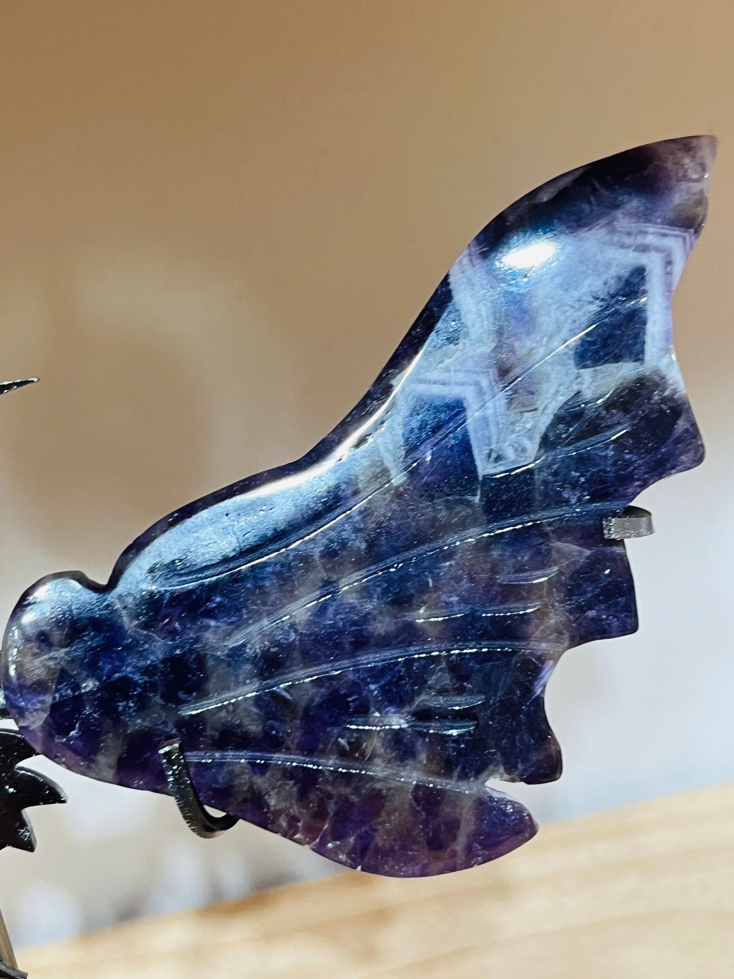 Dragon wings on stand: Dream Amethyst
