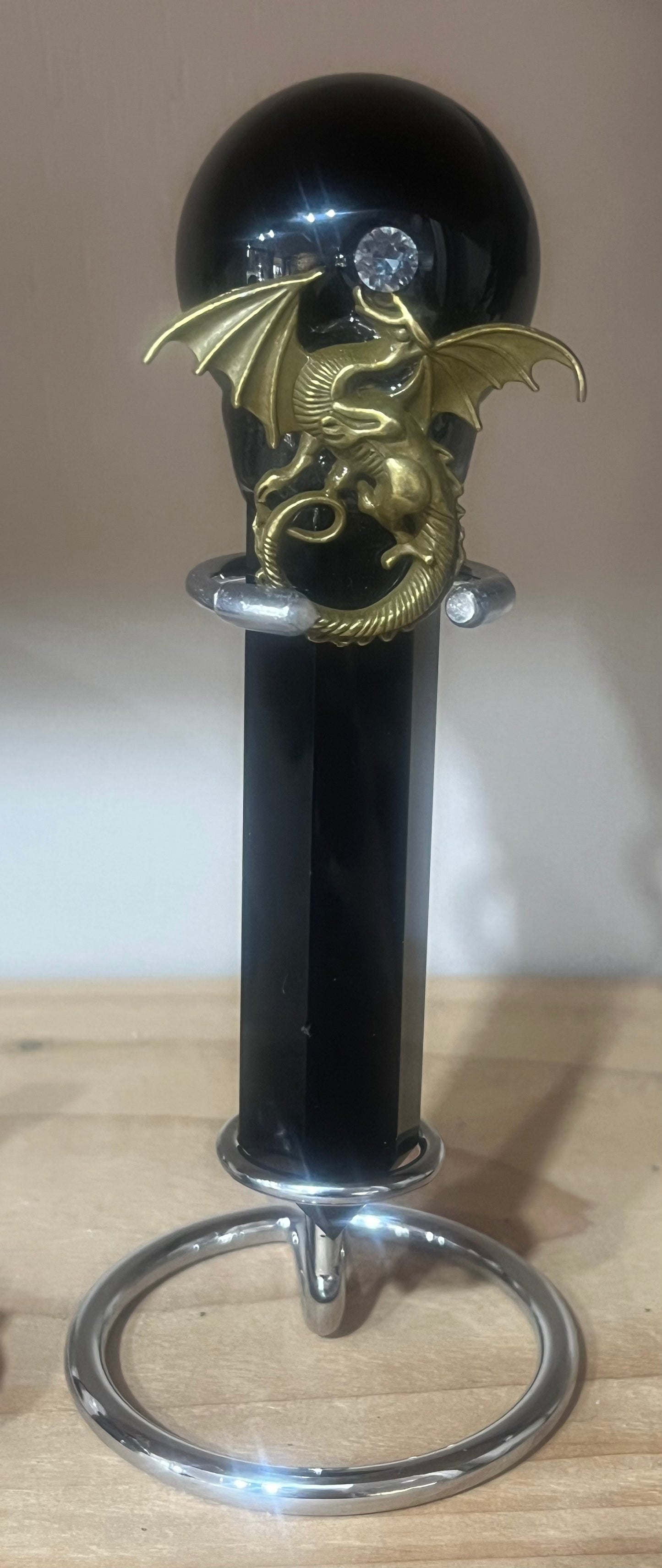 🐉 Black Obsidian Dragon Display Piece | Protection, Strength & Transformation