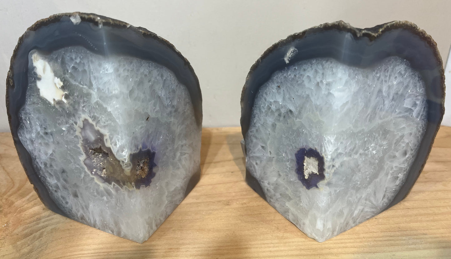 Agate bookends 3.2kg!