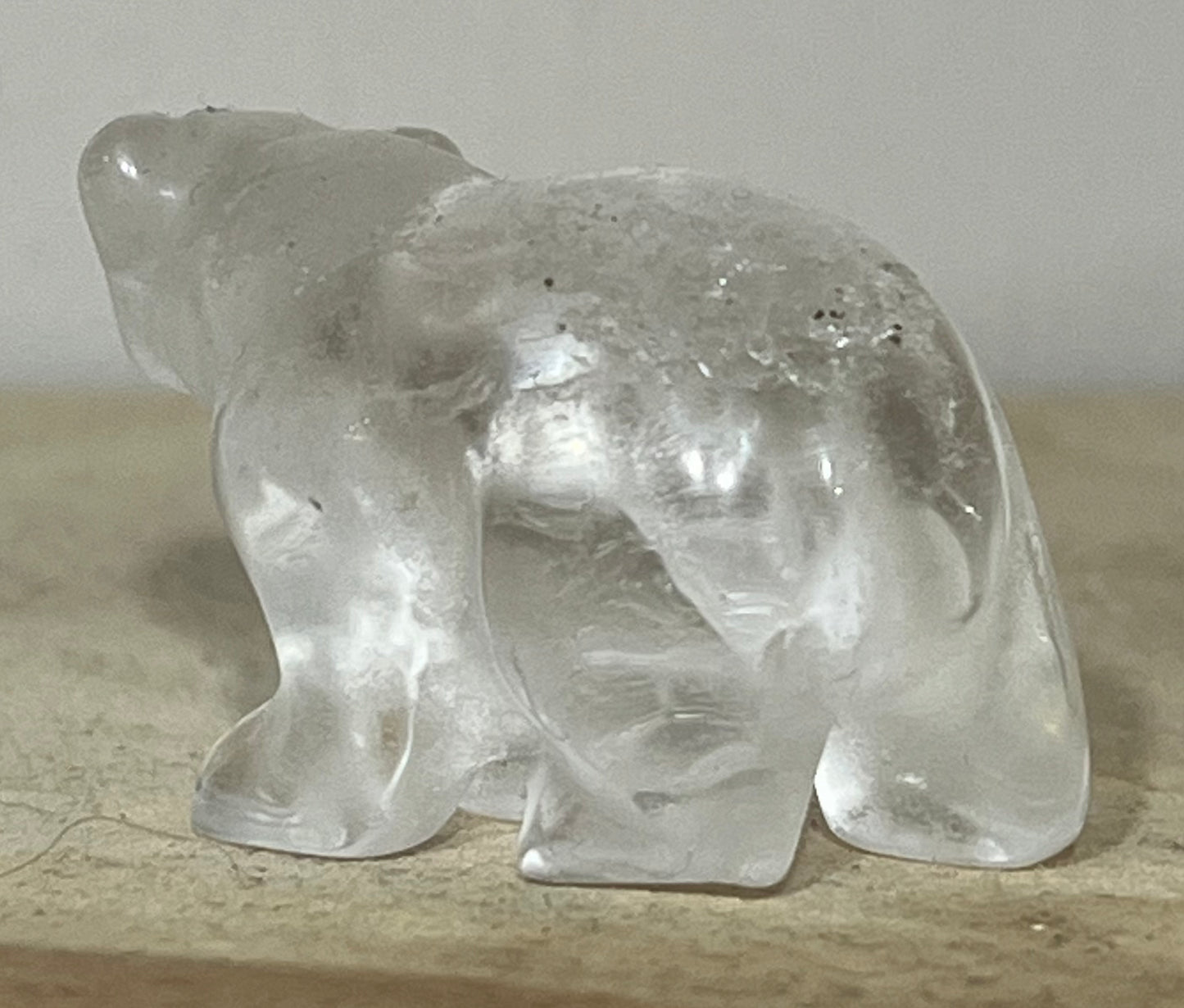 Clear Quartz Bear Carving | Clarity + Amplification