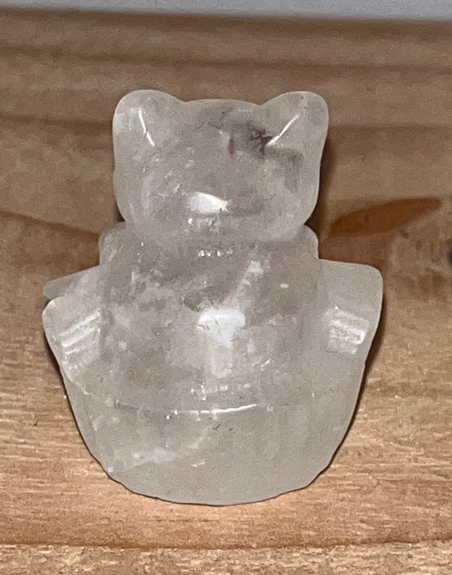Cat in basket: Clear quartz