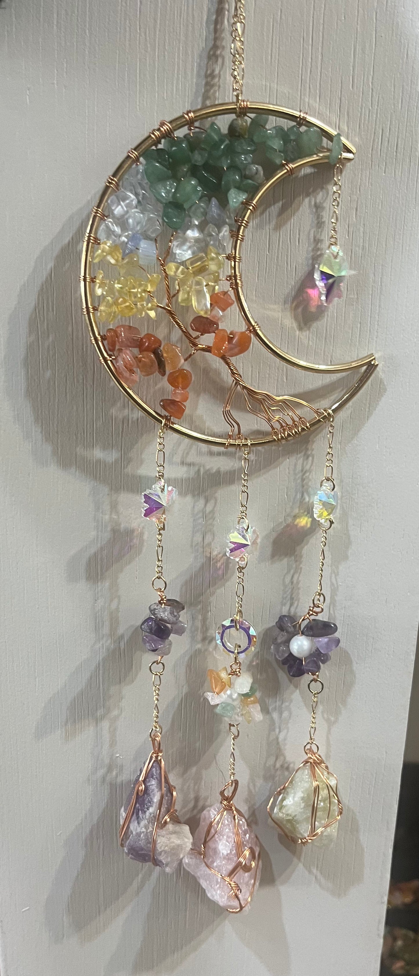 Celestial Chakra Moon Wall Hanging