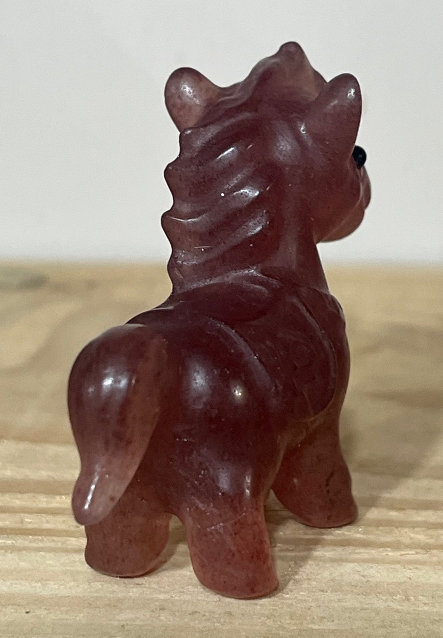 Strawberry Quartz Horse Carving – Love, Confidence & Forward Movement