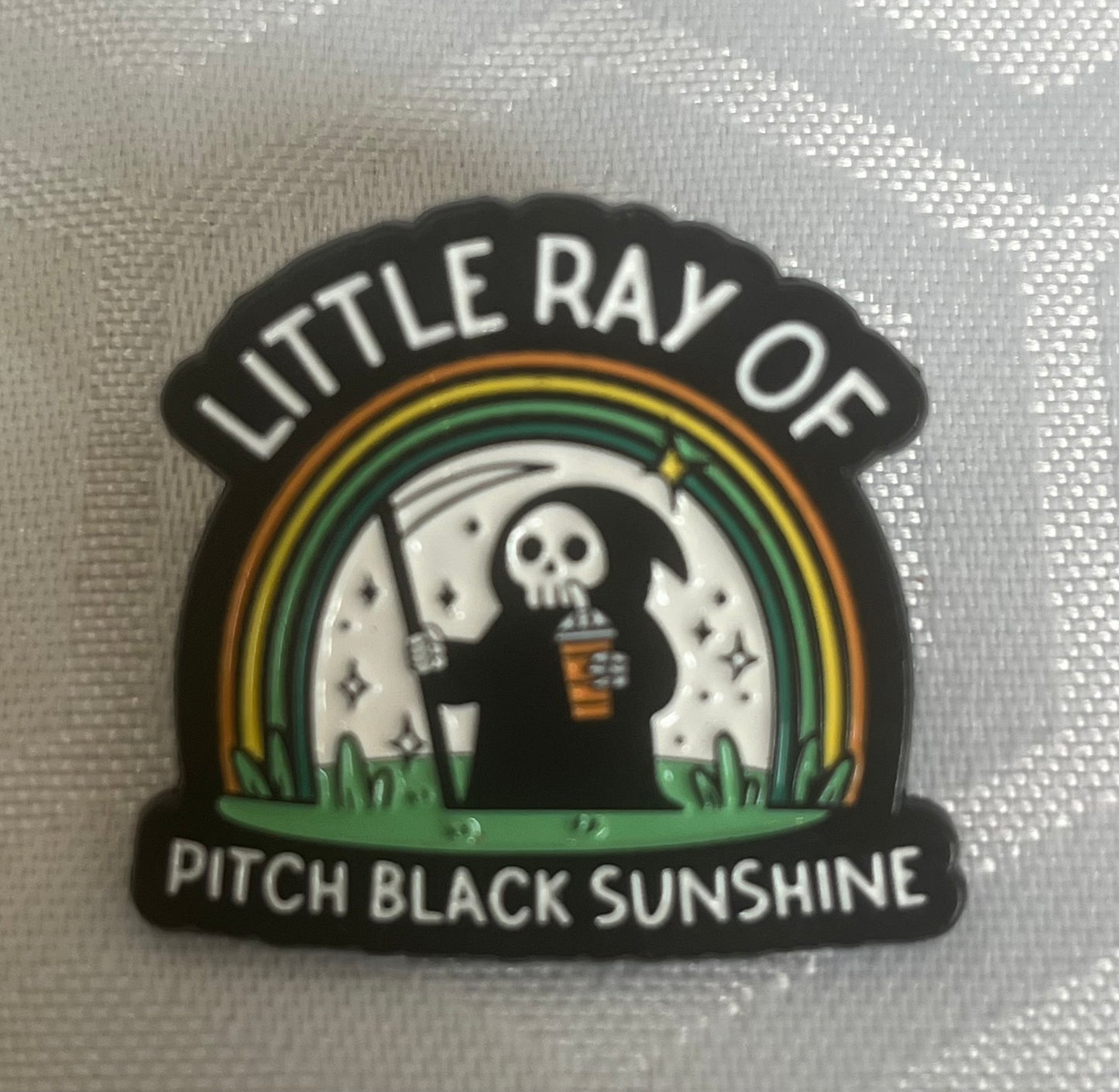 π€π Little Ray of Pitch Black Sunshine β Enamel Pin Badge ππ€