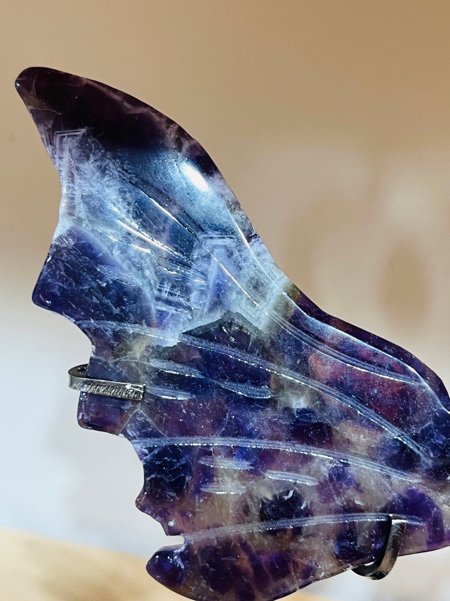 Dragon wings on stand: Dream Amethyst