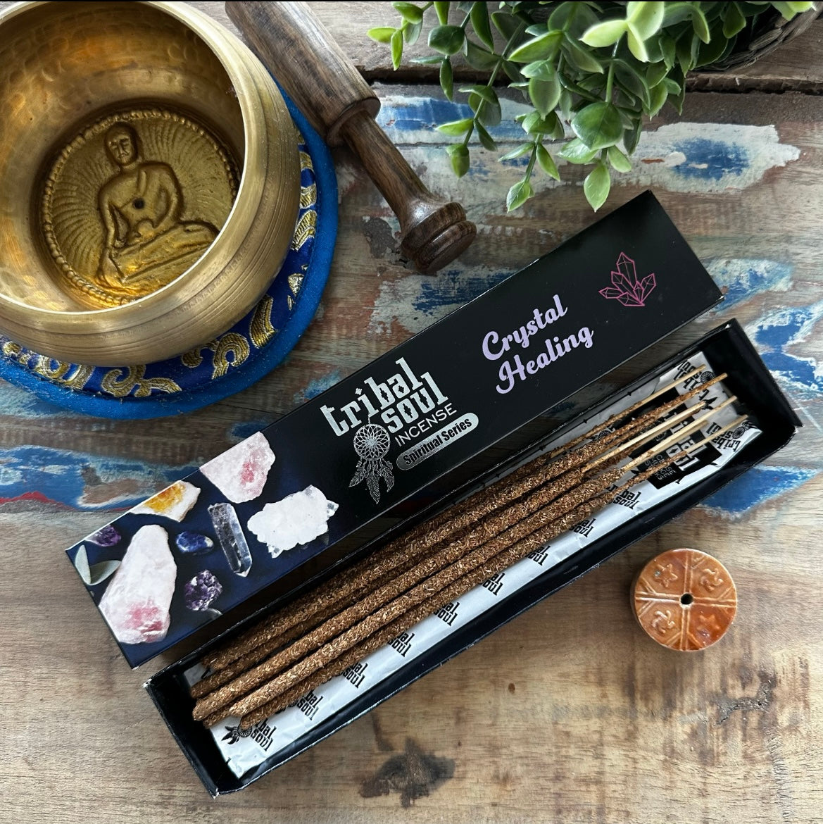 💎 Tribal Soul Crystal Healing Incense Sticks with Holder 💎
