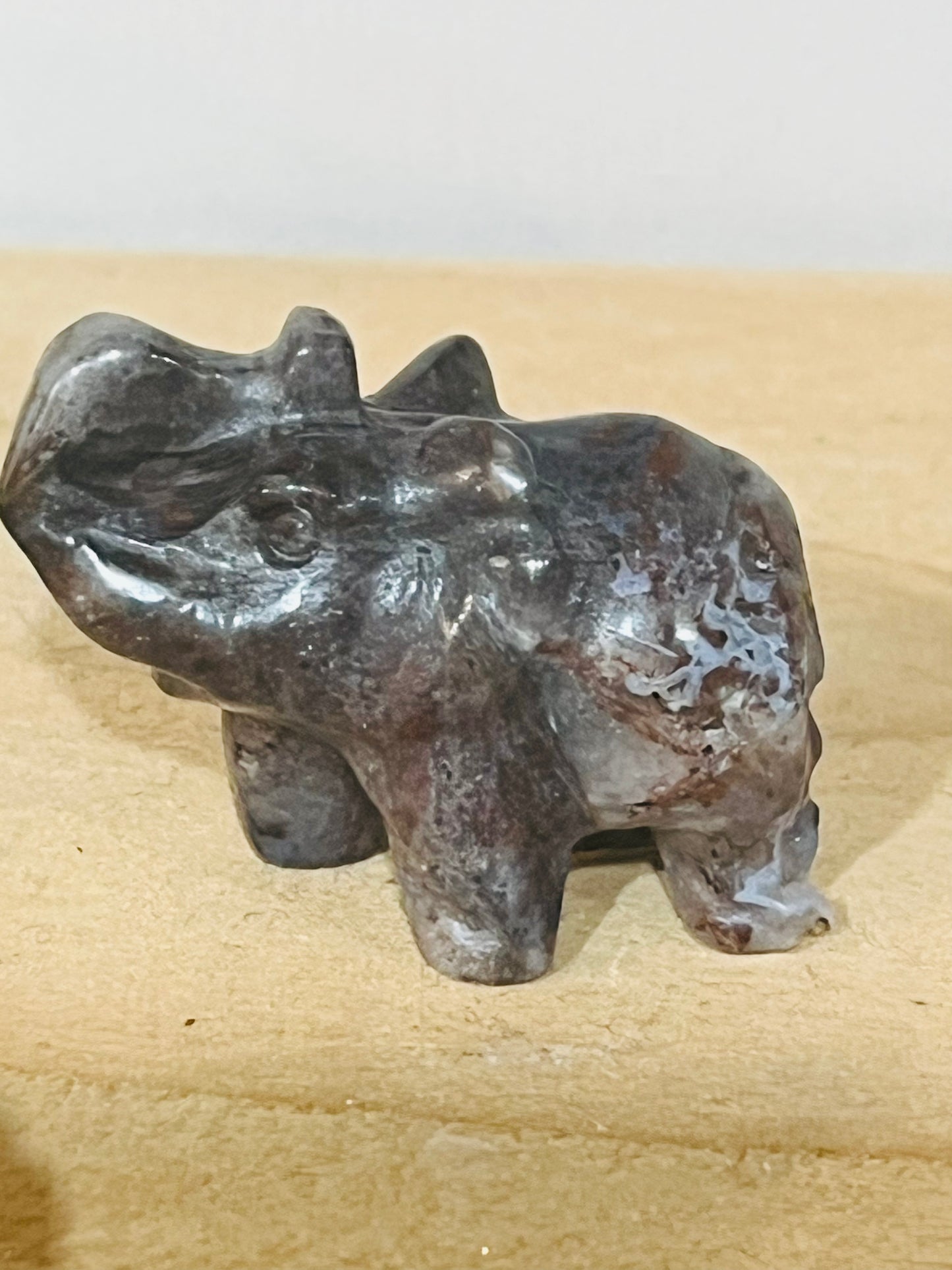 🐘 Ocean Jasper Elephant – Peace, Positivity & Emotional Healing