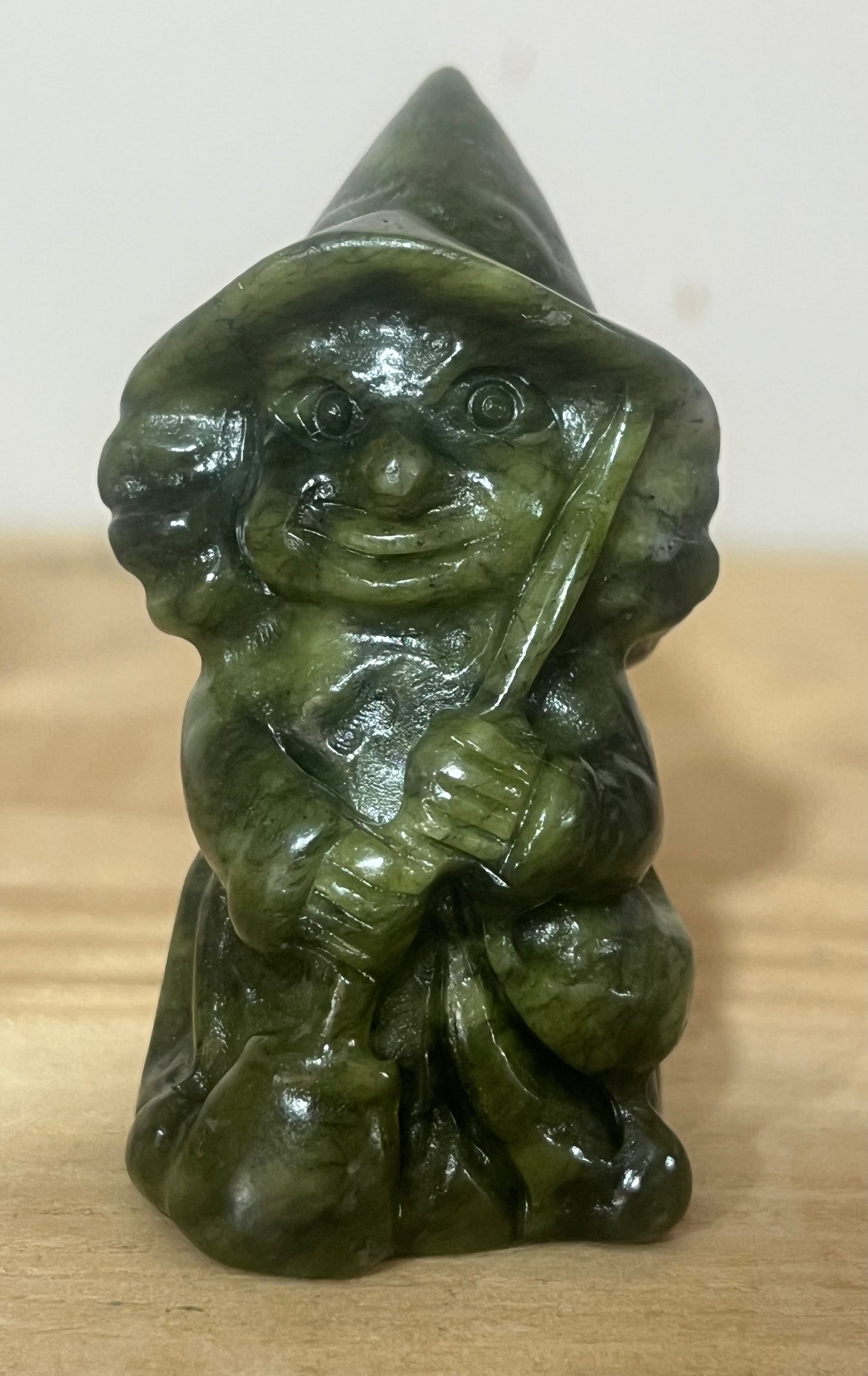 Nephrite Jade Witch | Protection & Good Fortune | 6.5cm | 61g