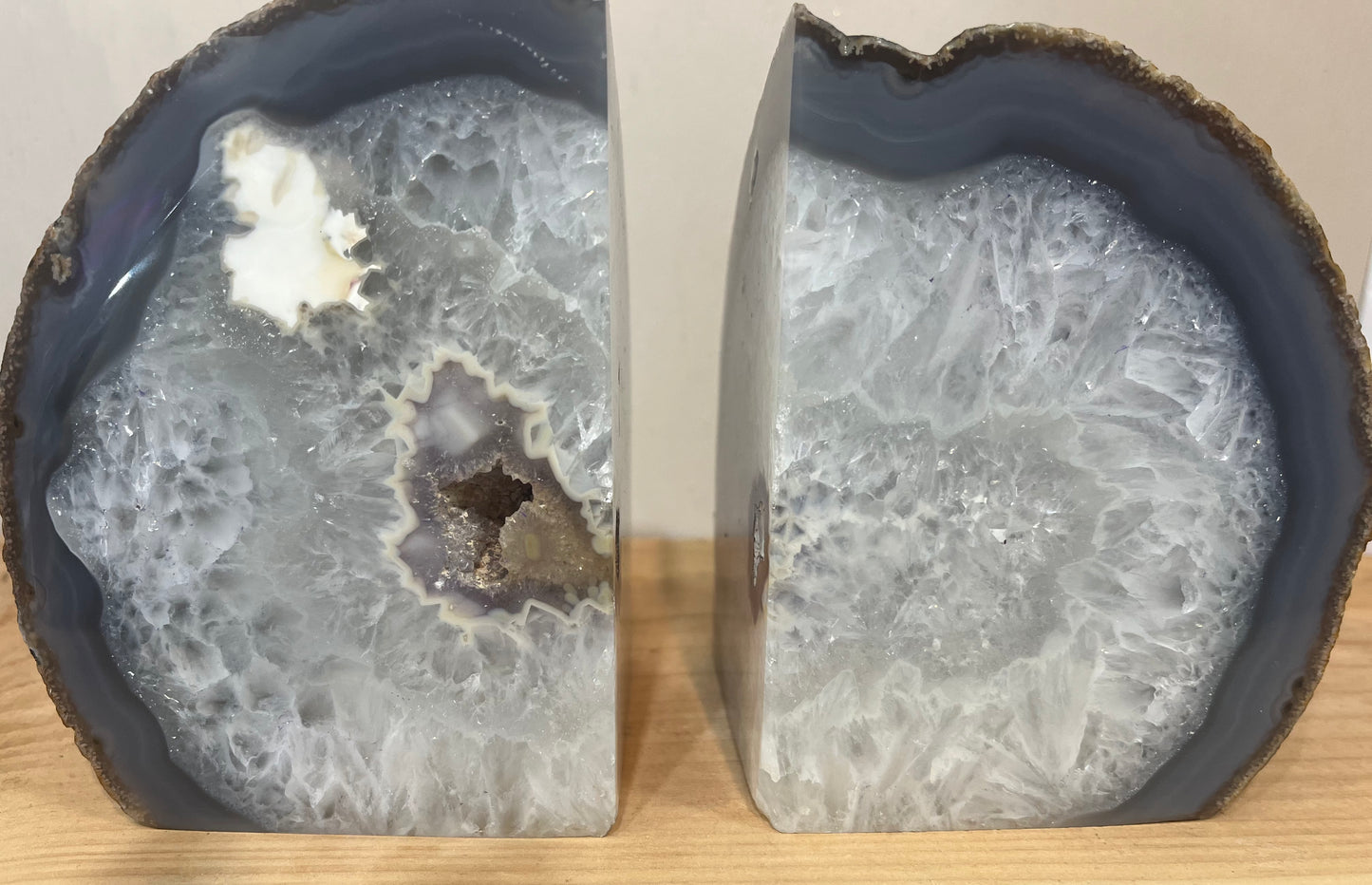 Agate bookends 3.2kg!