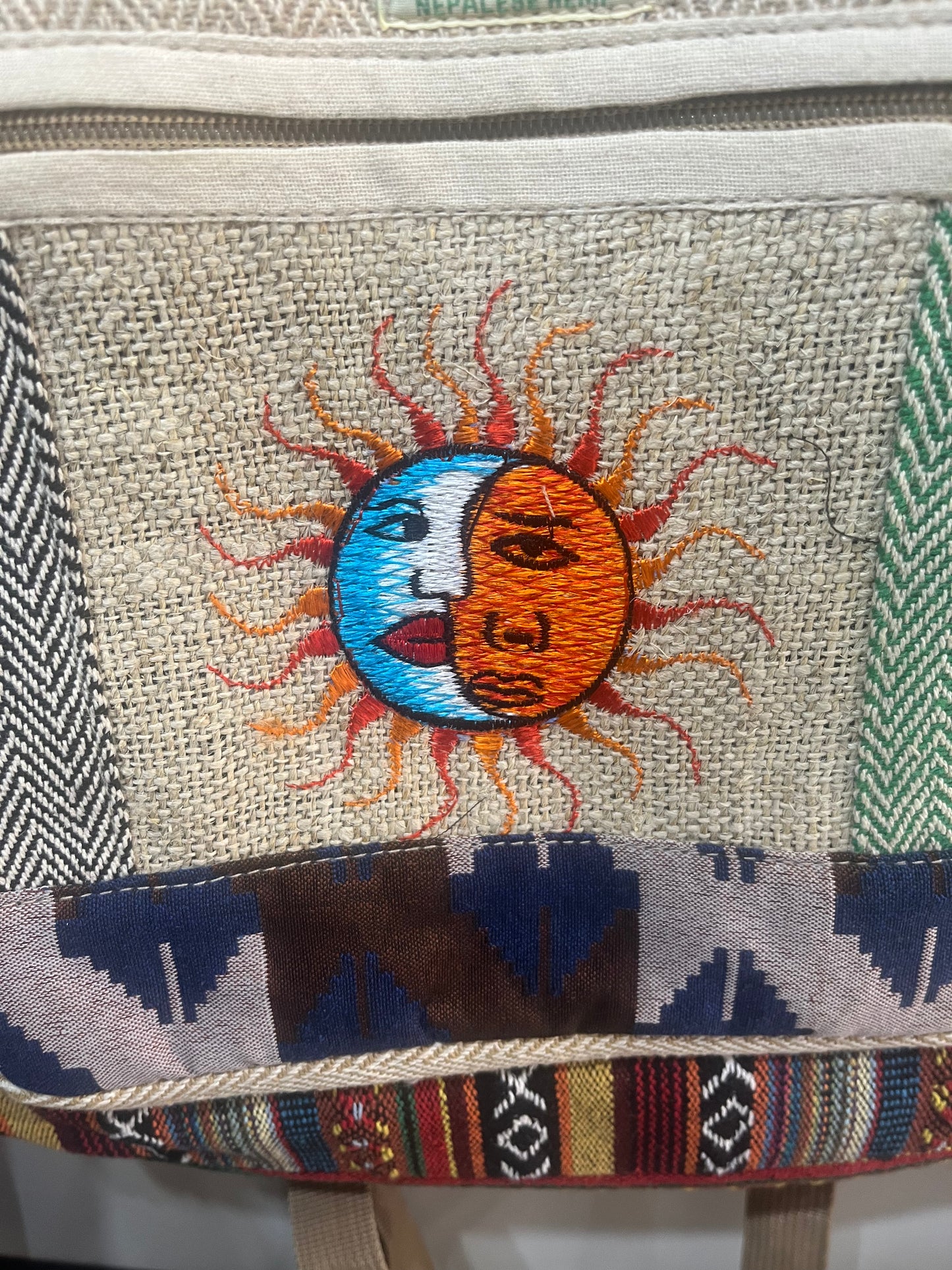 🌞 Himalayan Hemp Backpack – Handmade in Nepal