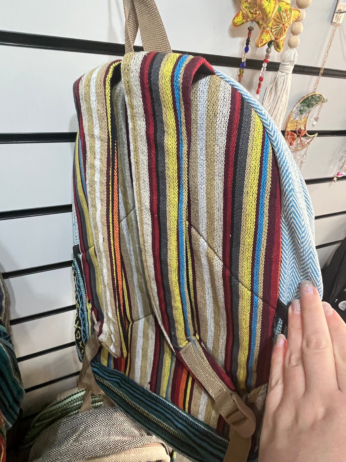 🌞 Himalayan Hemp Backpack – Handmade in Nepal