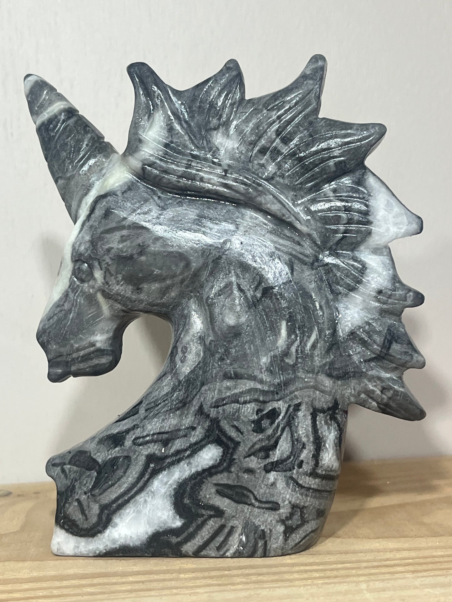 Shell Jasper Unicorn | Grounding, Protection & Strength