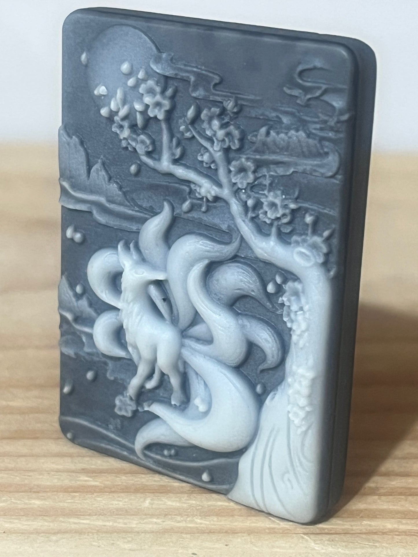 🦊 Nine-Tailed Fox Tai Chi Stone Carving | Magic, Wisdom & Transformation