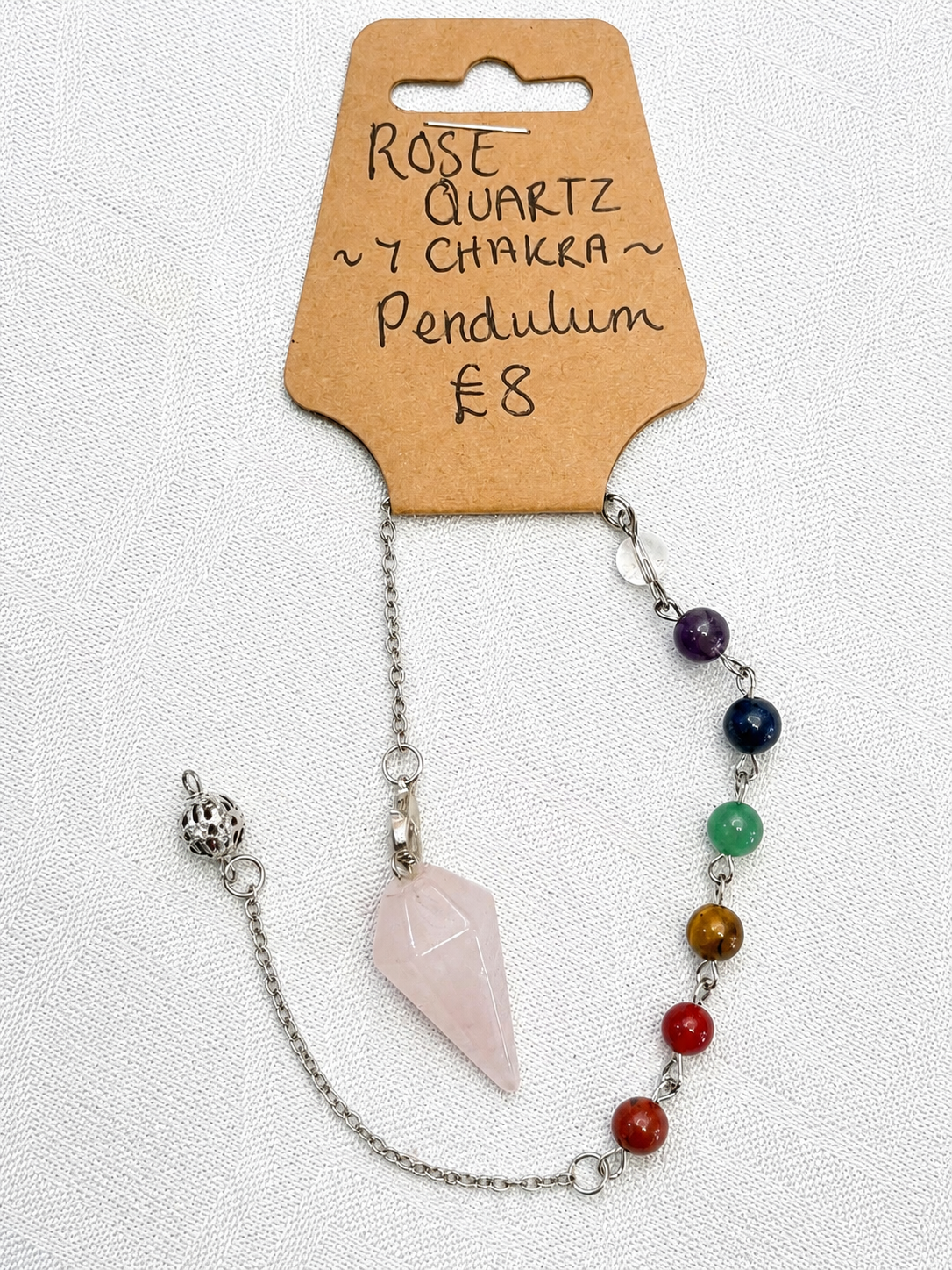 💗 Rose Quartz 7 Chakra Pendulum | Love, Balance & Energy Work