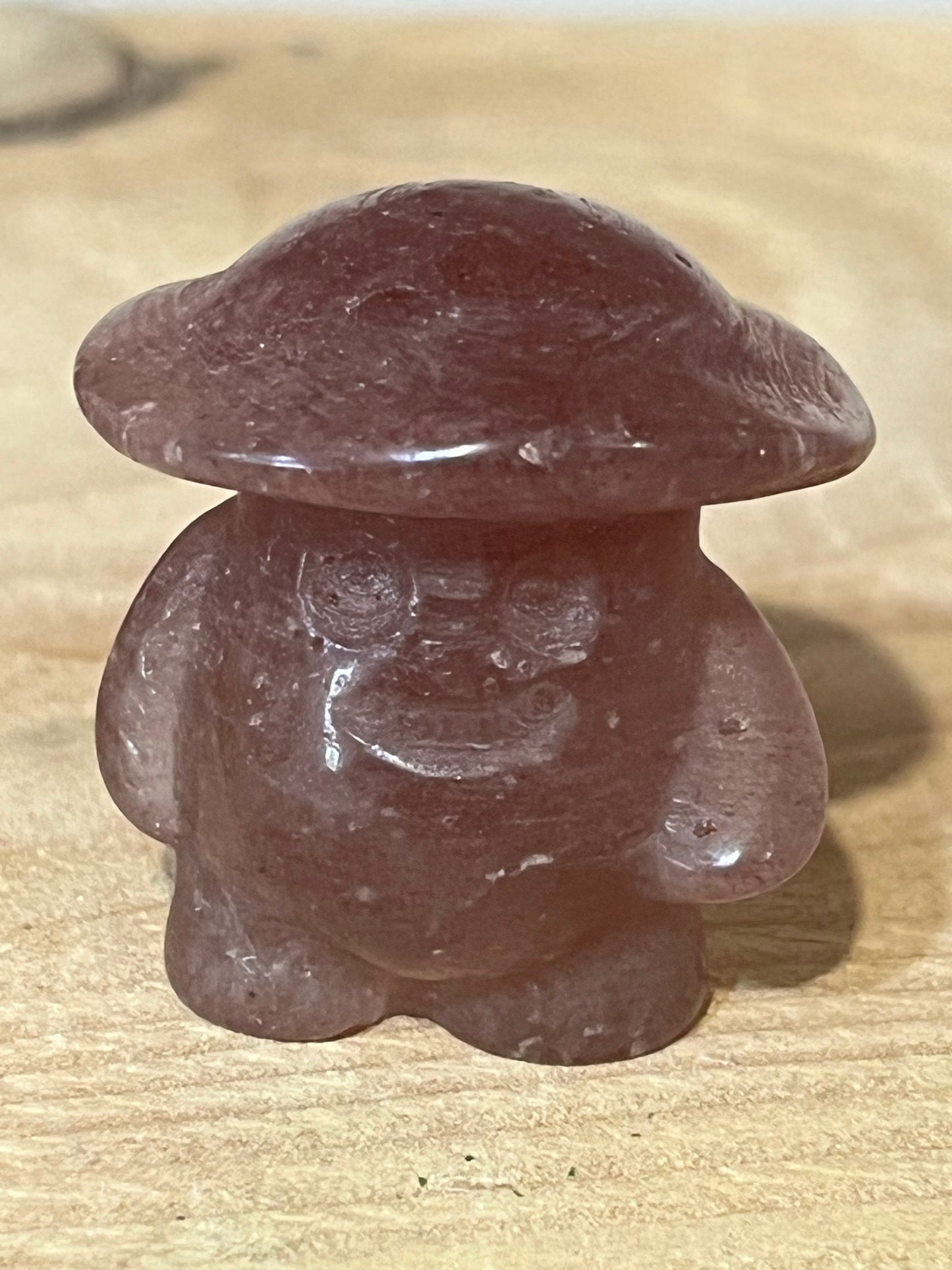 🍓 Strawberry Quartz Mushroom | Love, Joy & Positive Energy 🍄