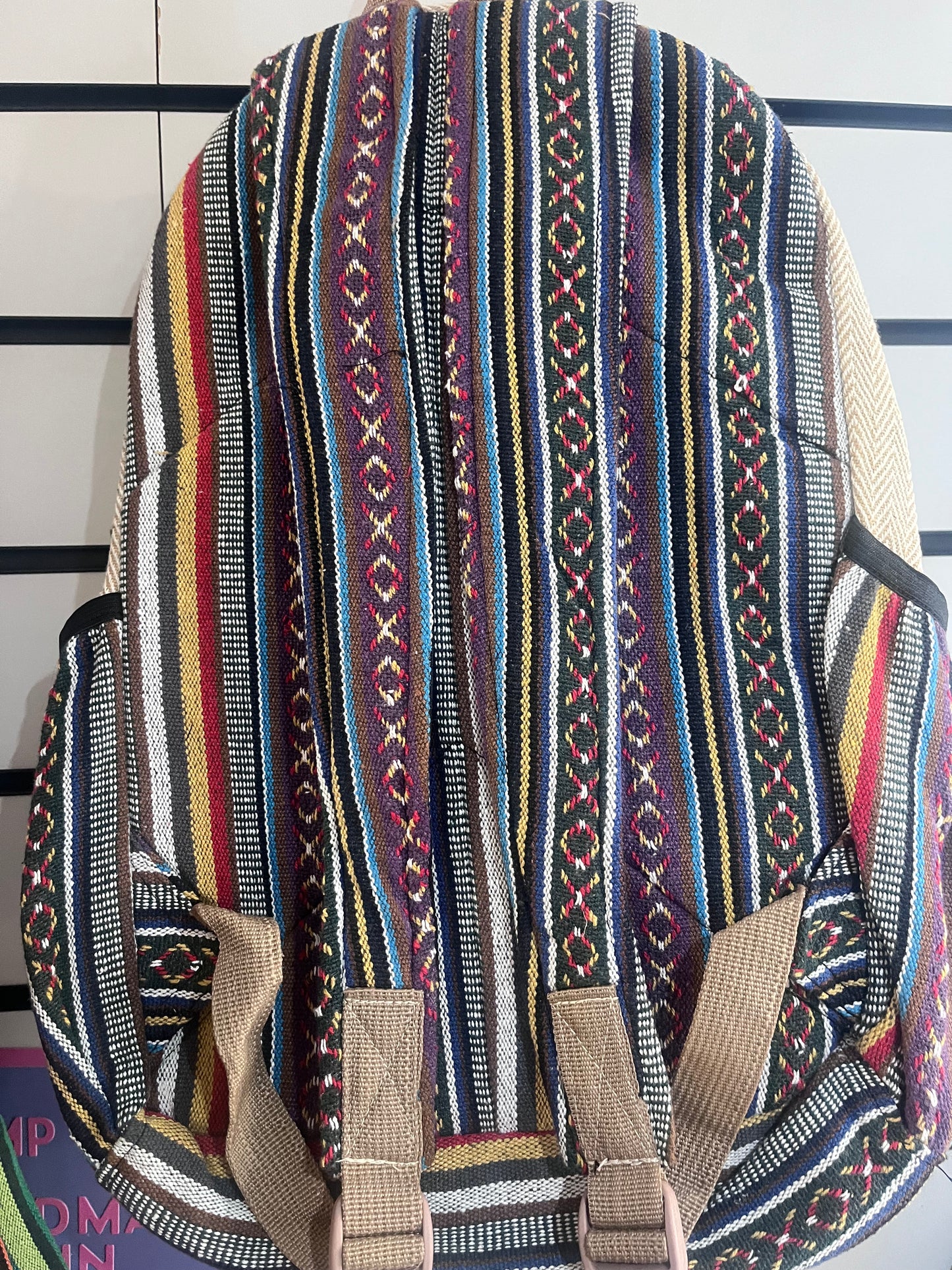 🍄 Handmade Hemp Mushroom Backpack | Nepalese Boho Bag