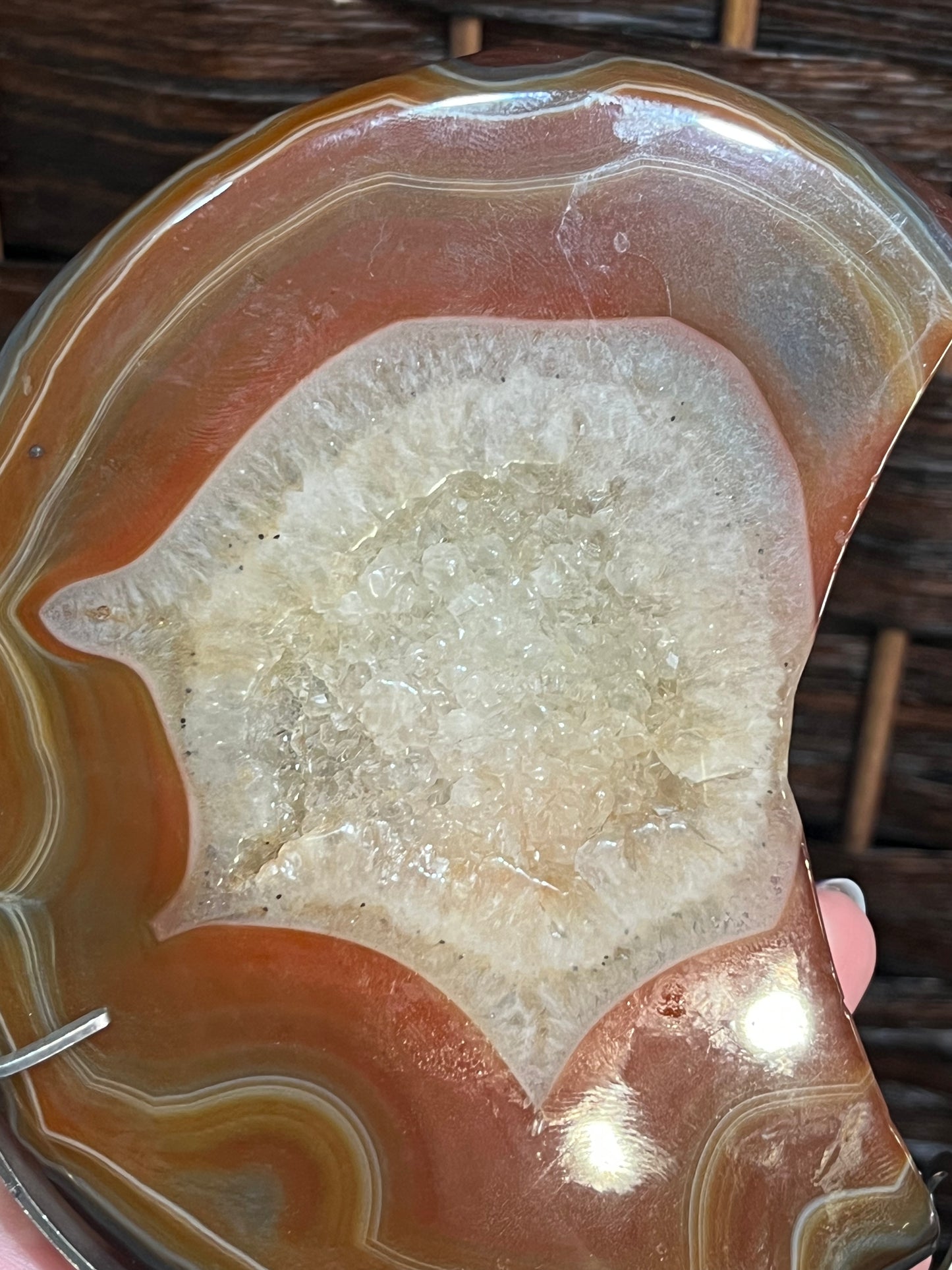 Moon on stand: Carnelian