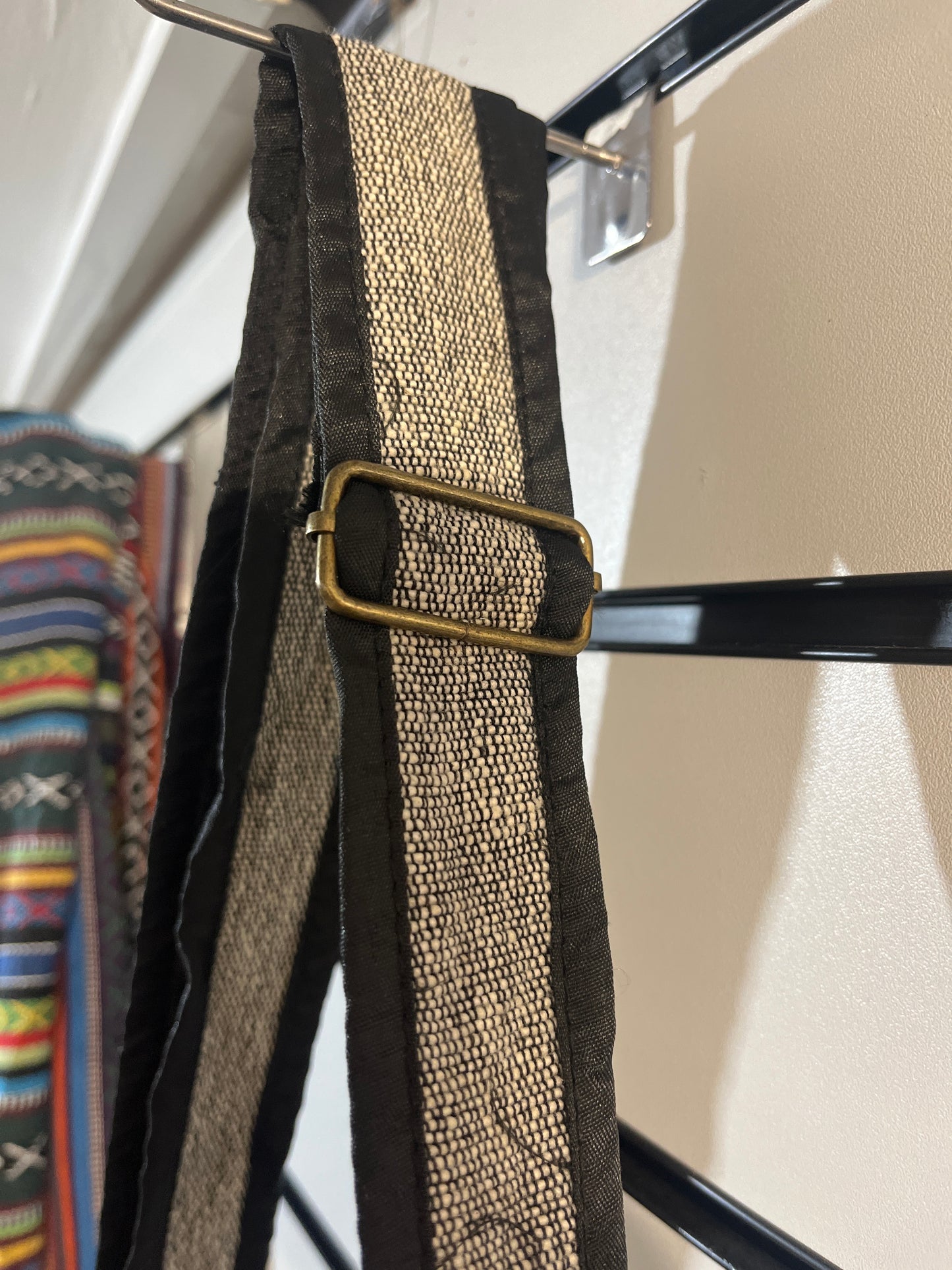 ☀️🤍 Handmade Himalayan Sun Embroidered Messenger Bag – Natural Earth Tones