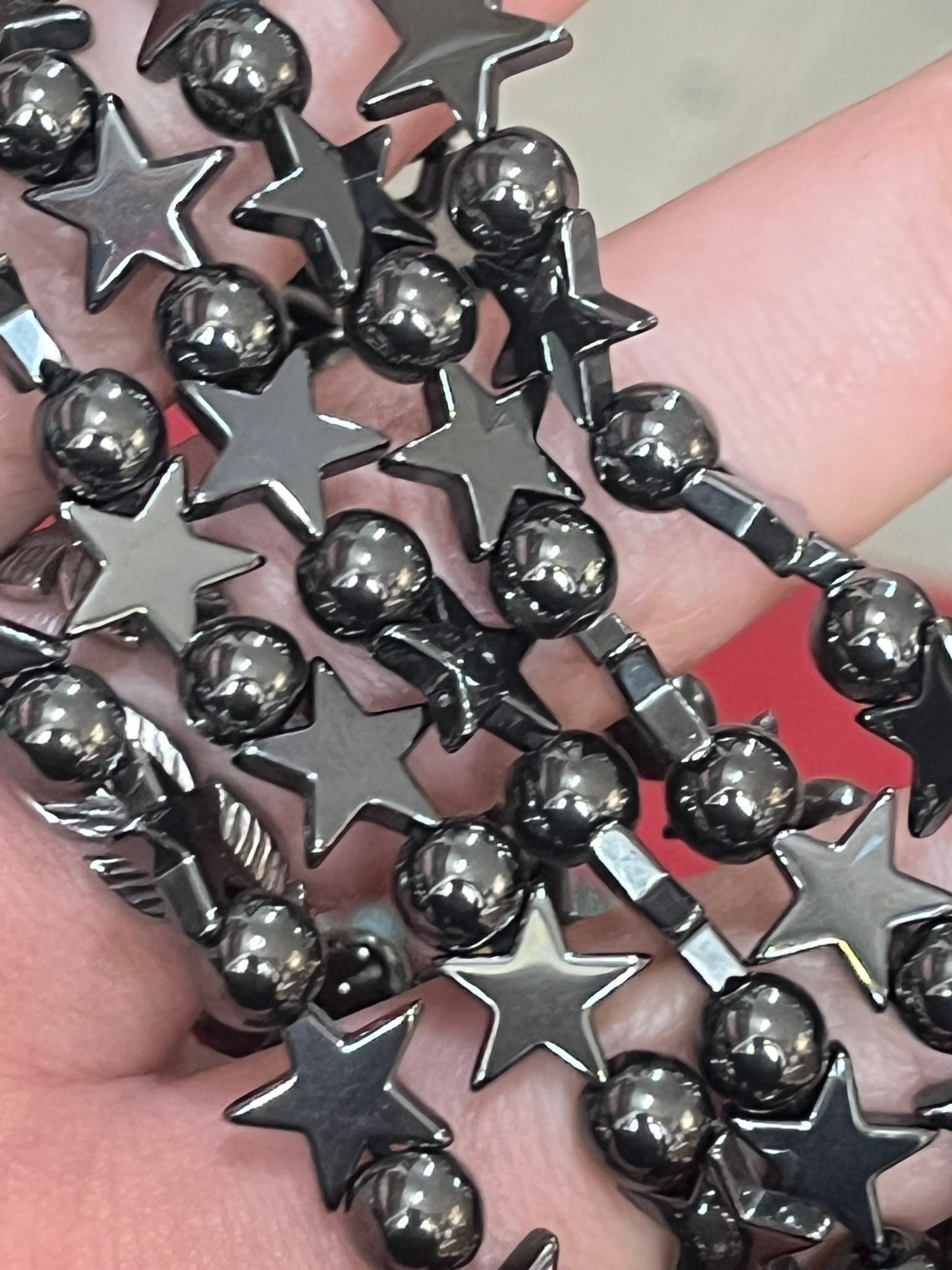 🖤 Hematite Star Bracelet | Grounding, Protection & Confidence