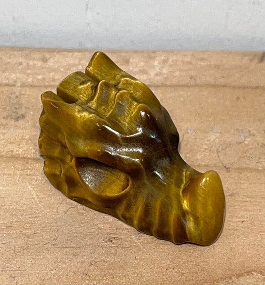 Yellow tiger eye dragon head