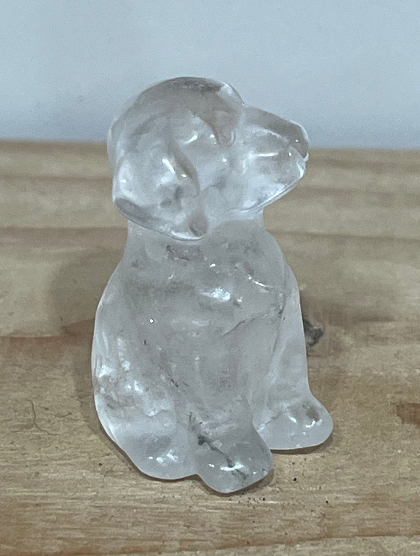 Clear Quartz Dog Carving – Master Healer & Energy Amplifier