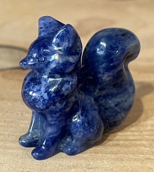 💙 Sodalite Fox Carving | Truth, Intuition & Communication