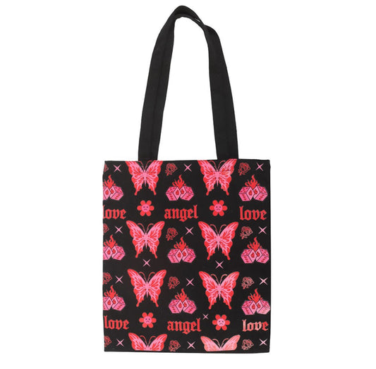 Angel Love Butterfly Tote Bag