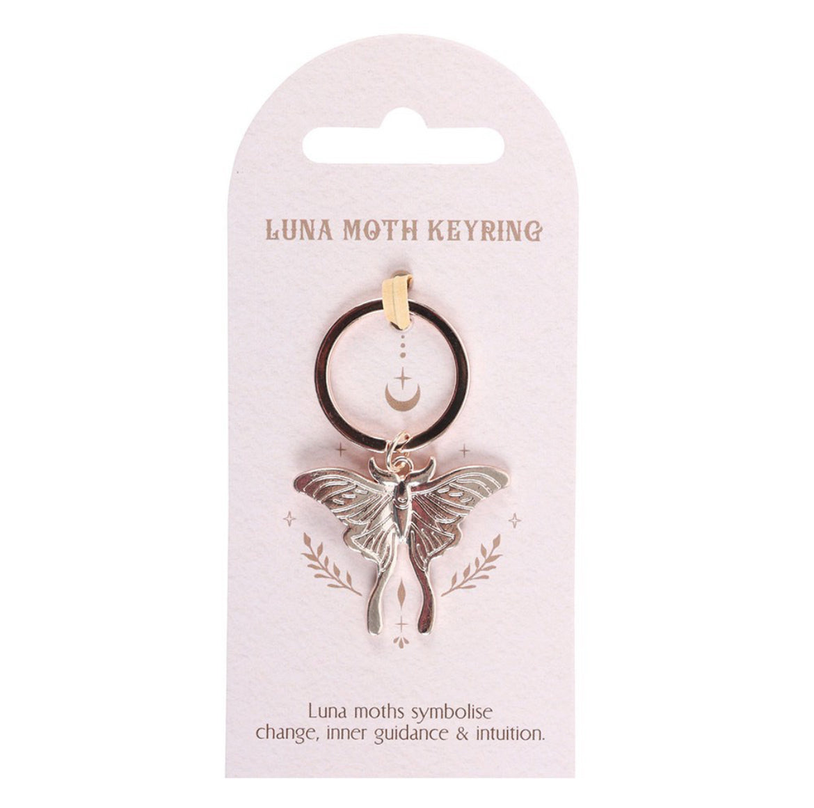 Luna moth keyring