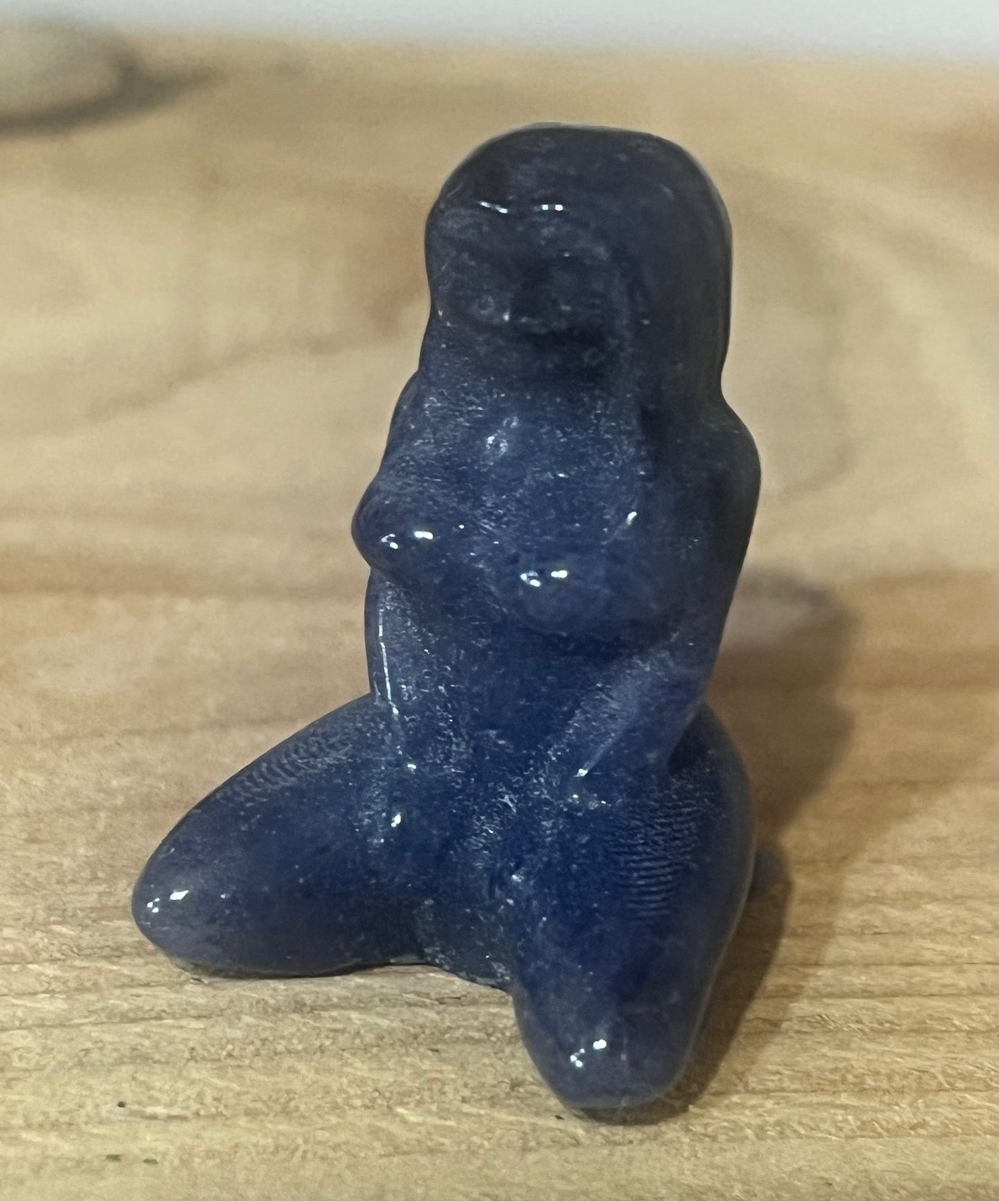 💙 Divine Feminine Blue Aventurine Carving | Confidence & Inner Strength