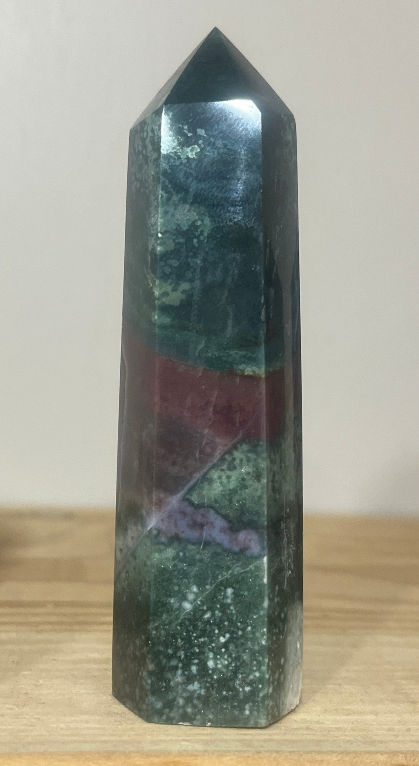Ocean Jasper Point | Joy & Emotional Healing | 10.5cm | 139g