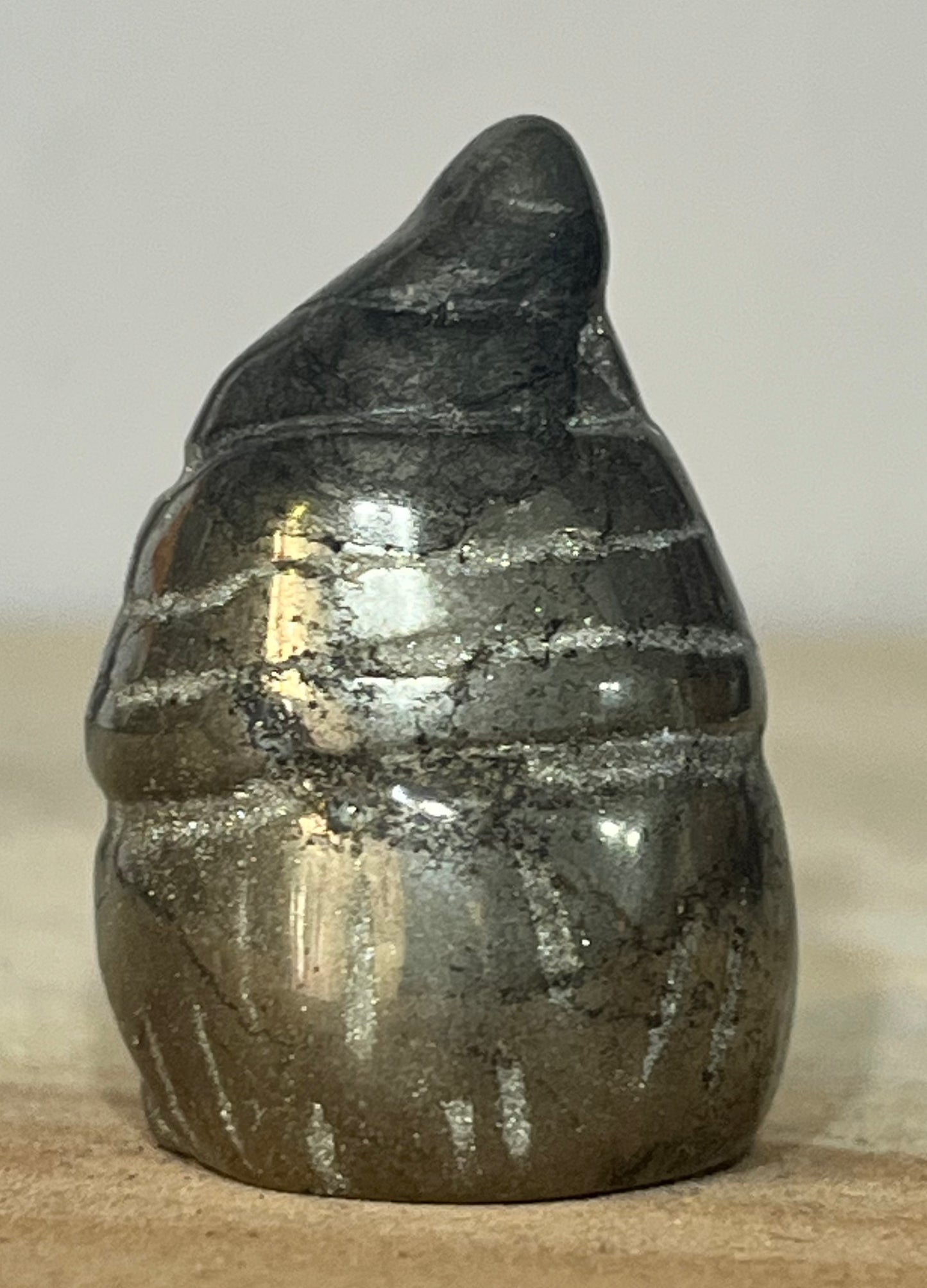 ✨ Pyrite Crystal Gnome – Abundance • Protection • Willpower