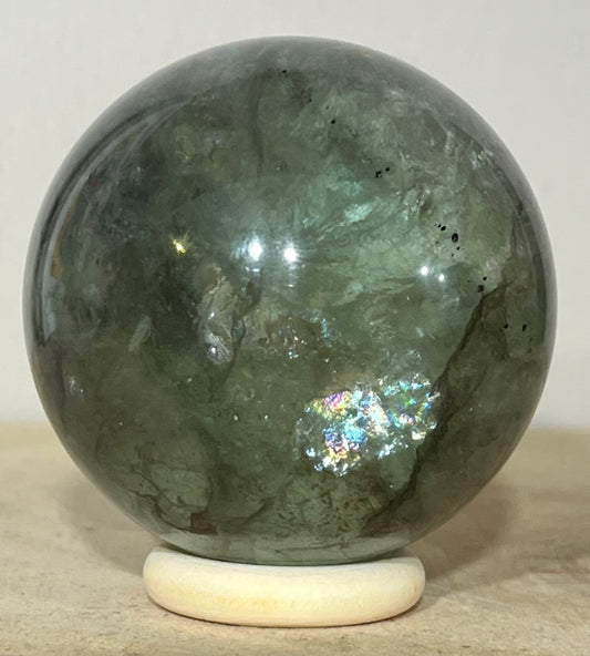 ✨ Fluorite Sphere – Rainbow Flash • Clarity • Aura Protection ✨