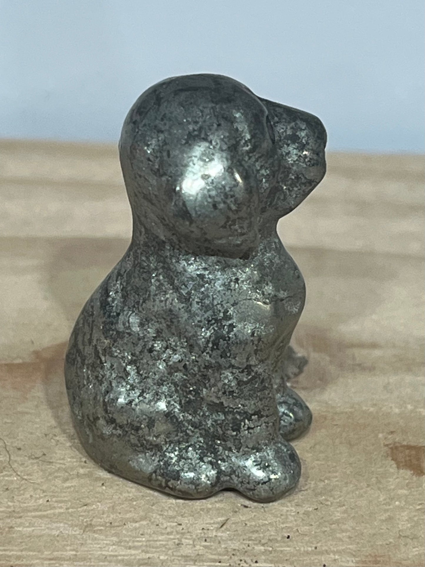 Pyrite Dog Carving – Stone of Protection & Abundance