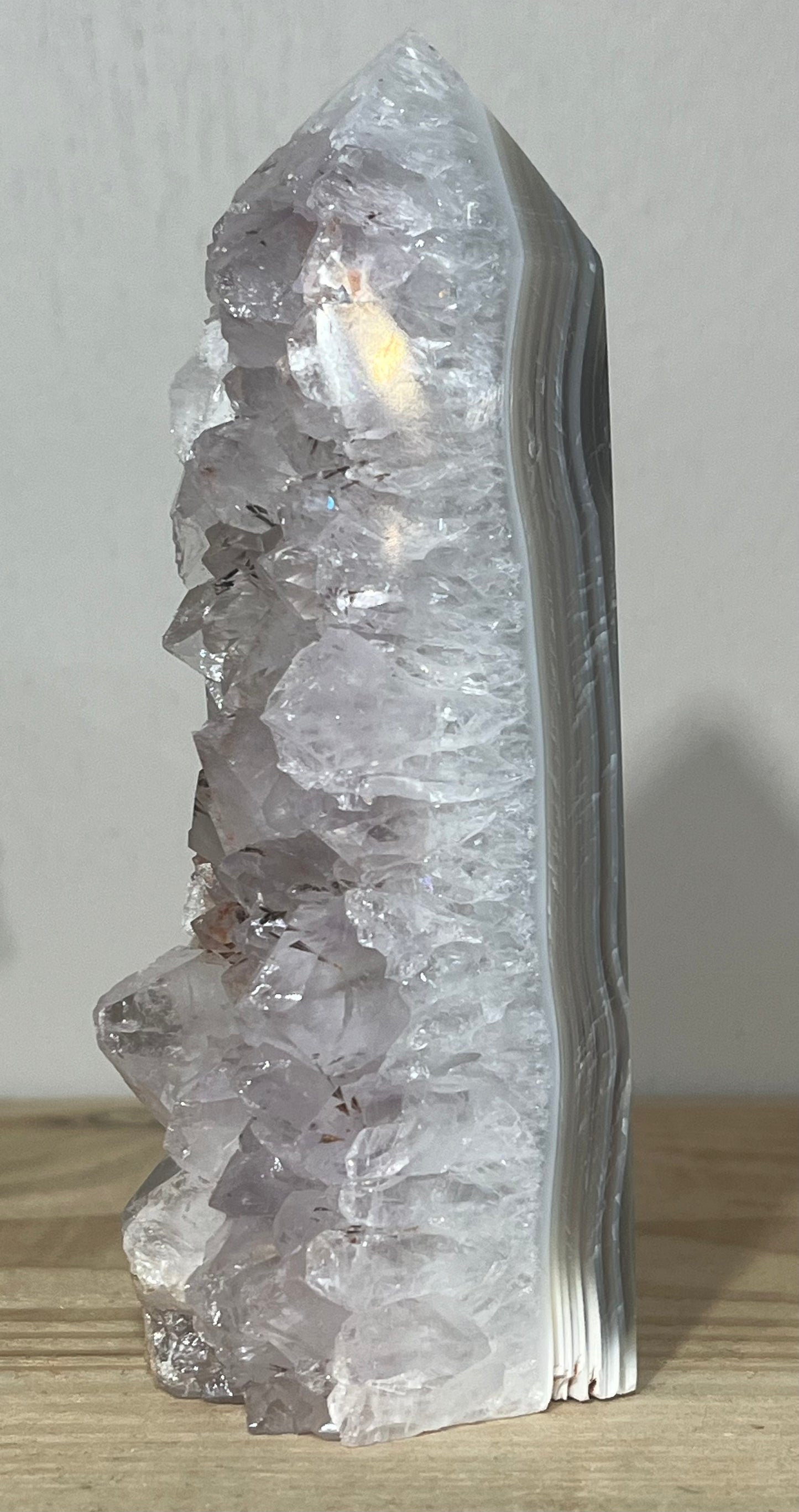 Amethyst & Agate Tower – Calm Mind, Protection & Spiritual Balance