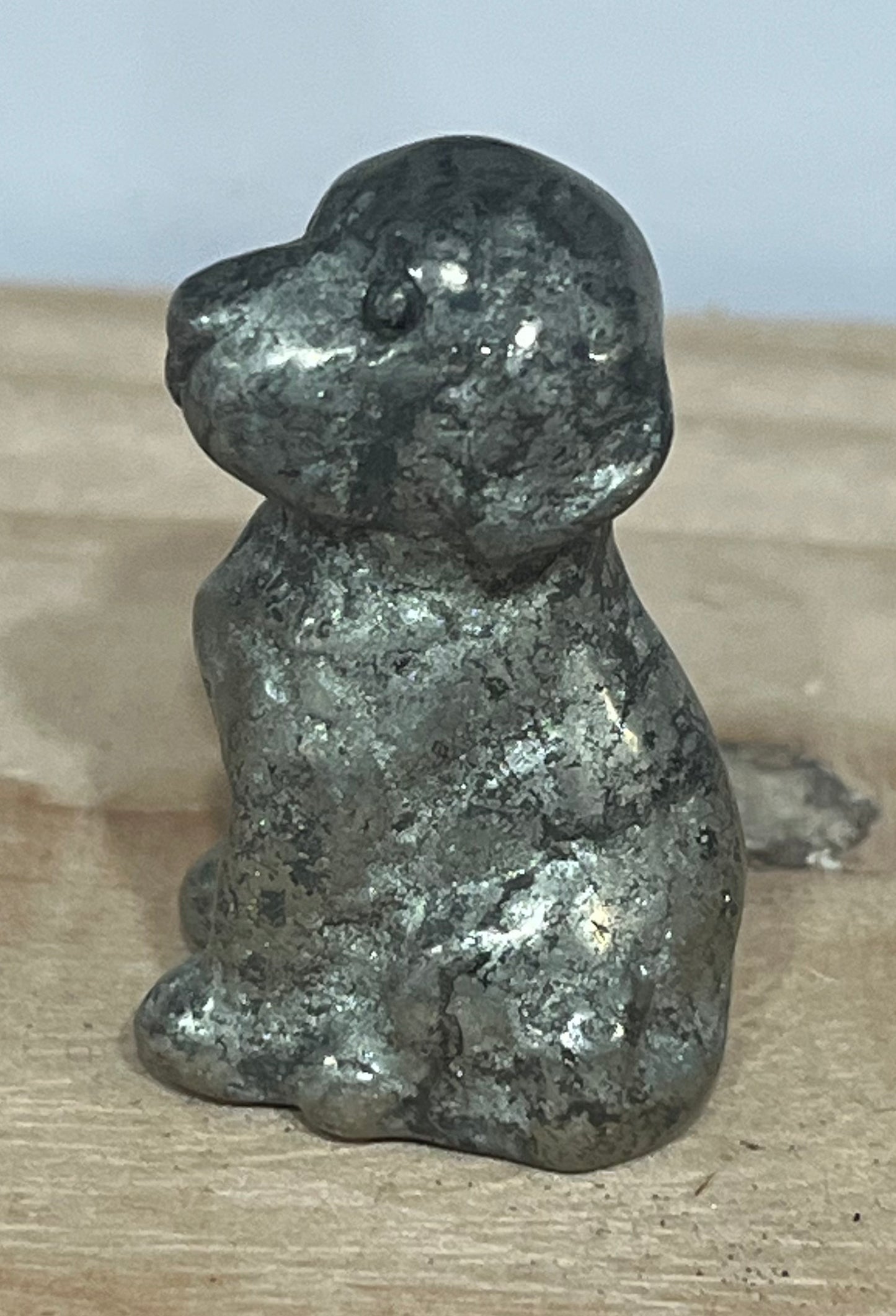 Pyrite Dog Carving – Stone of Protection & Abundance