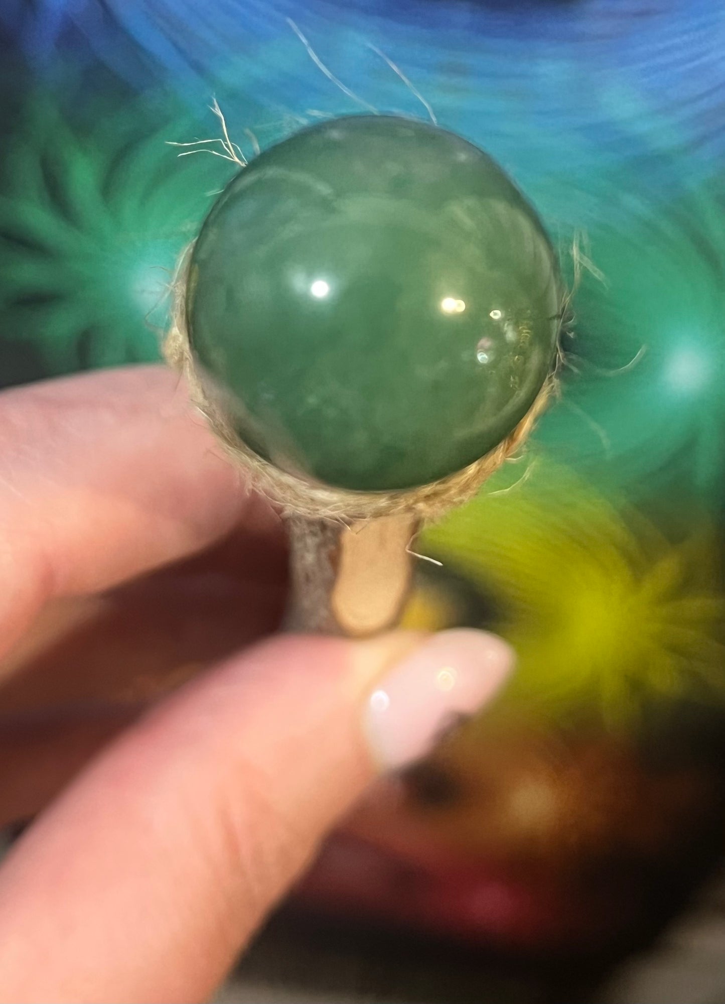 🌿 Green Aventurine Gemstone Wooden Pen