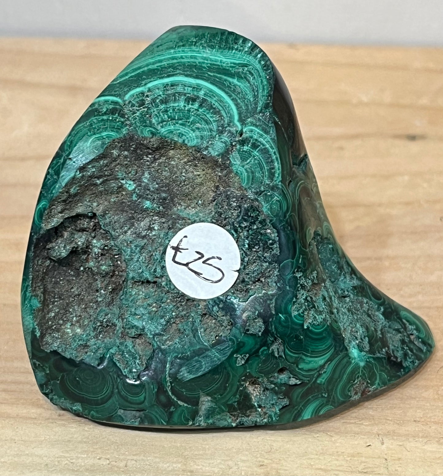 Malachite Freeform: polished