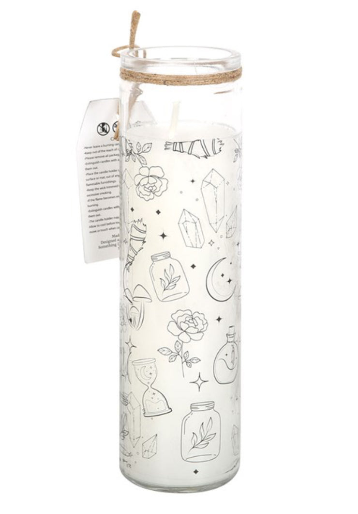 Mystical white sage tube candle