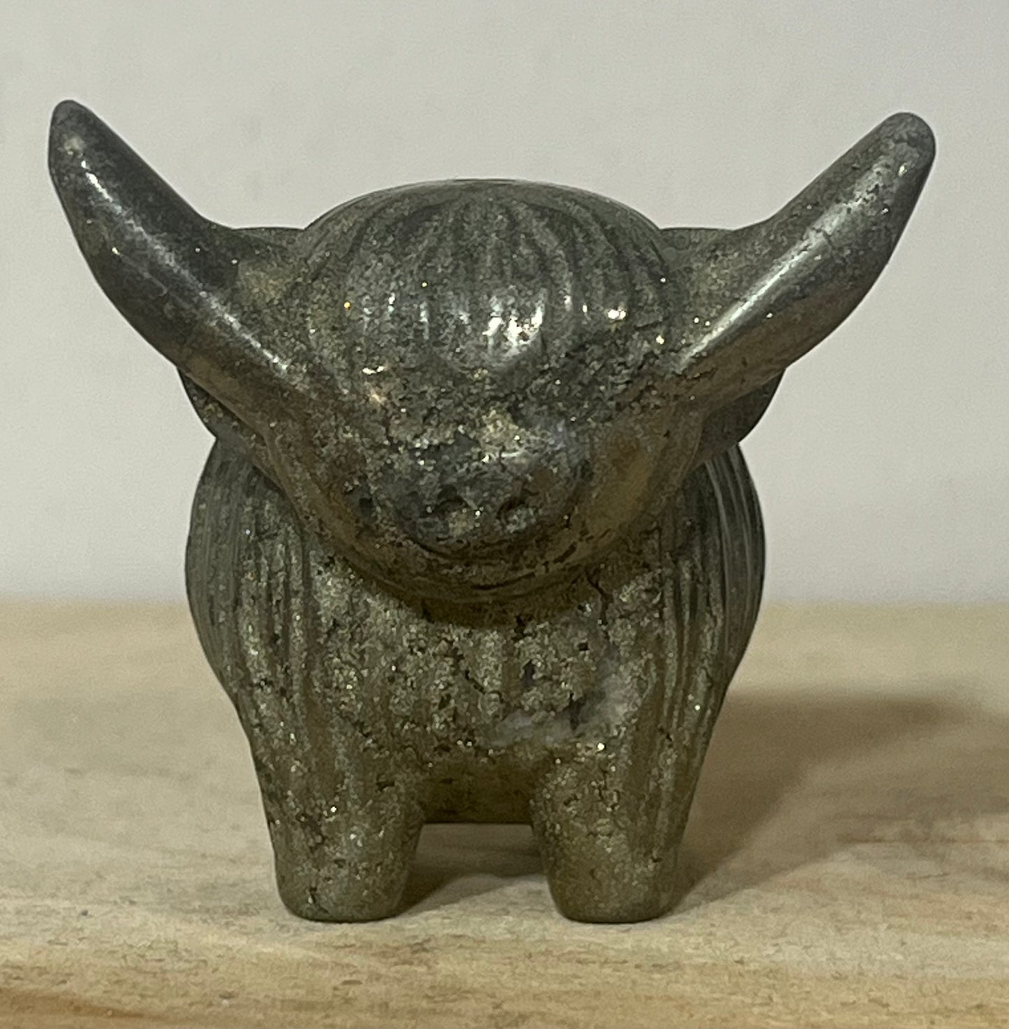 Pyrite Highland Cow – Money Magnet & Energy Shield