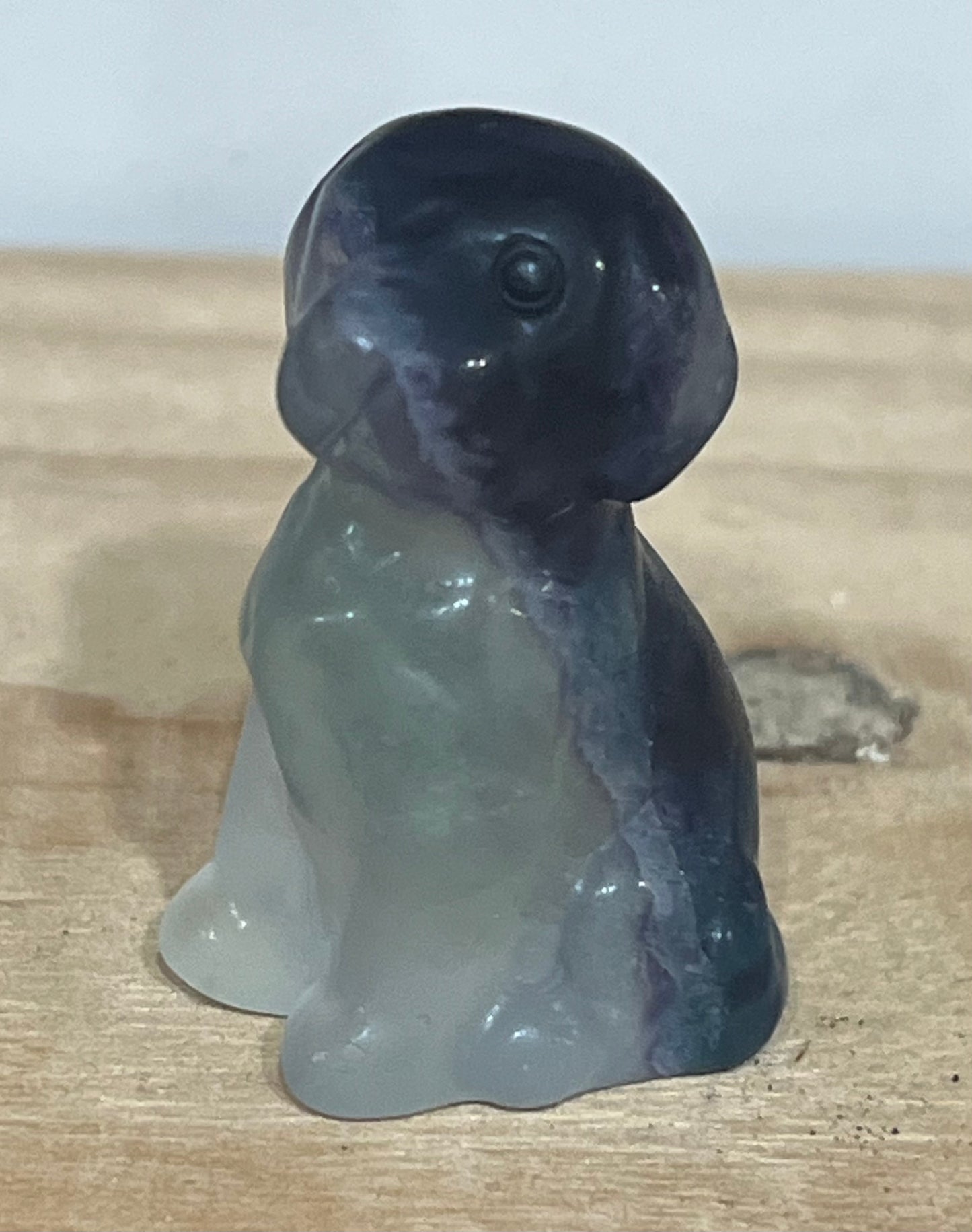 Fluorite Dog Carving – Stone of Focus & Clarity