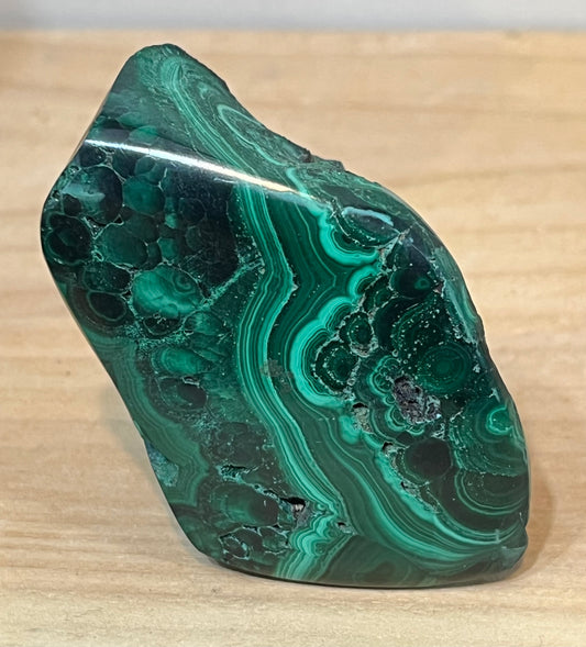 Malachite Freeform: polished