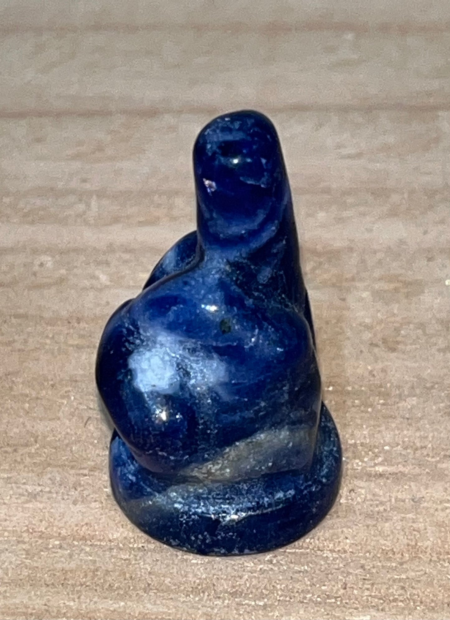 Middle finger: sodalite