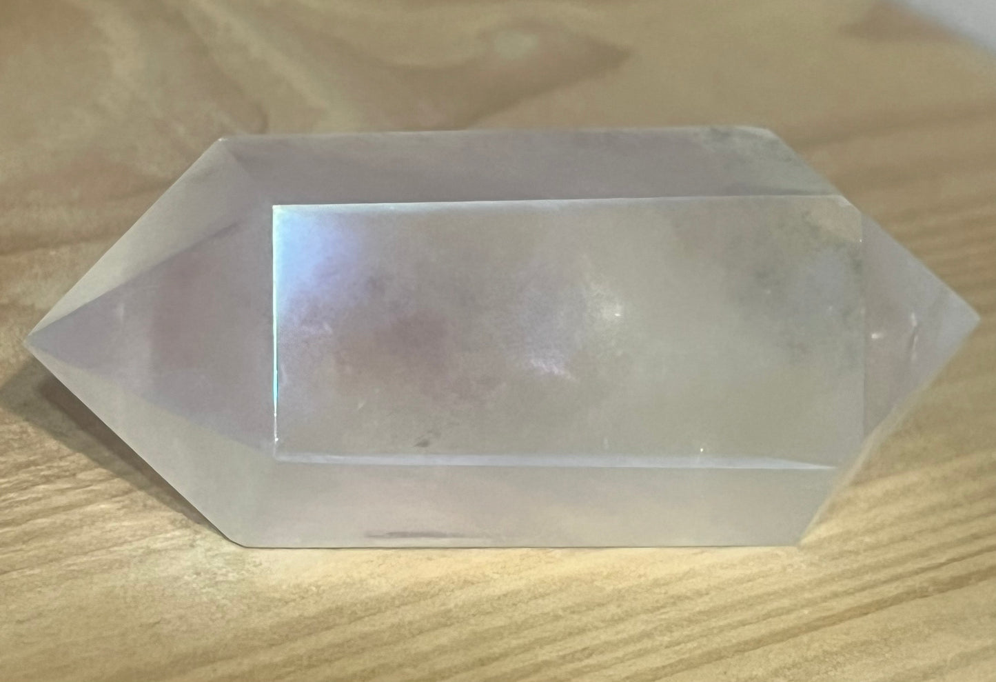 🌈 Aura Quartz Double Terminated Wand | Joy, Clarity & High Vibration ✨
