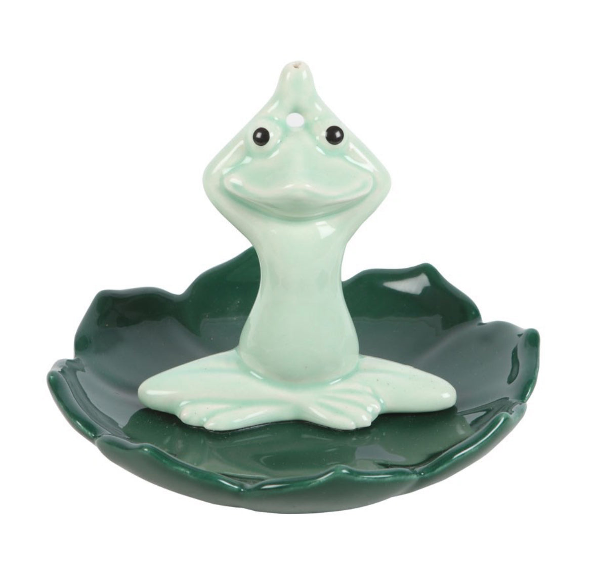 Yoga frog incense stick holder