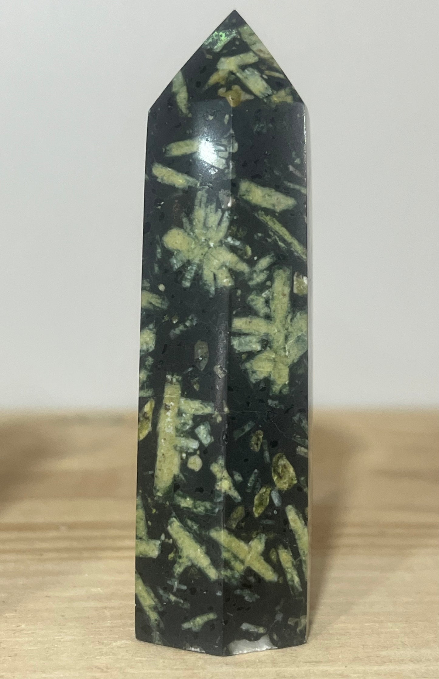 Chinese Writing Stone Point | Wisdom & Manifestation | 8cm | 89g