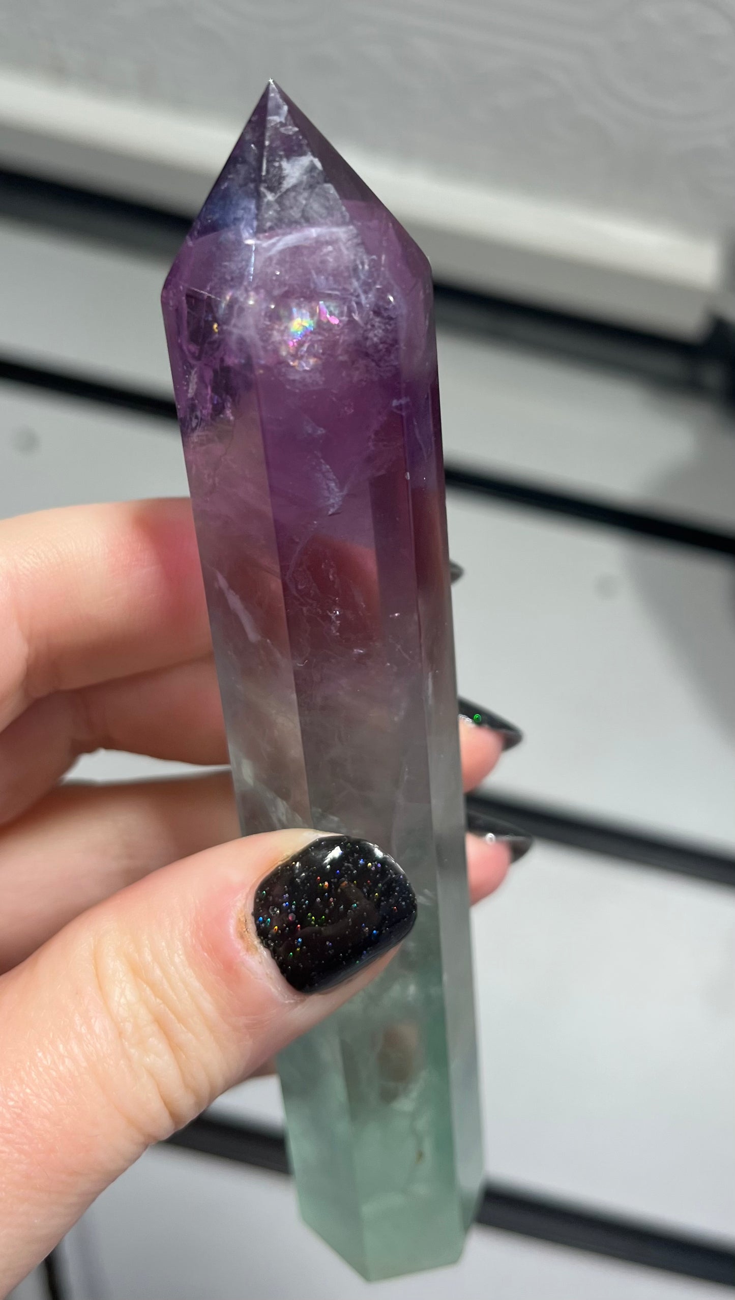 🍬 Candy Fluorite Tower — Heart-Softening Clarity + Rainbow Insight