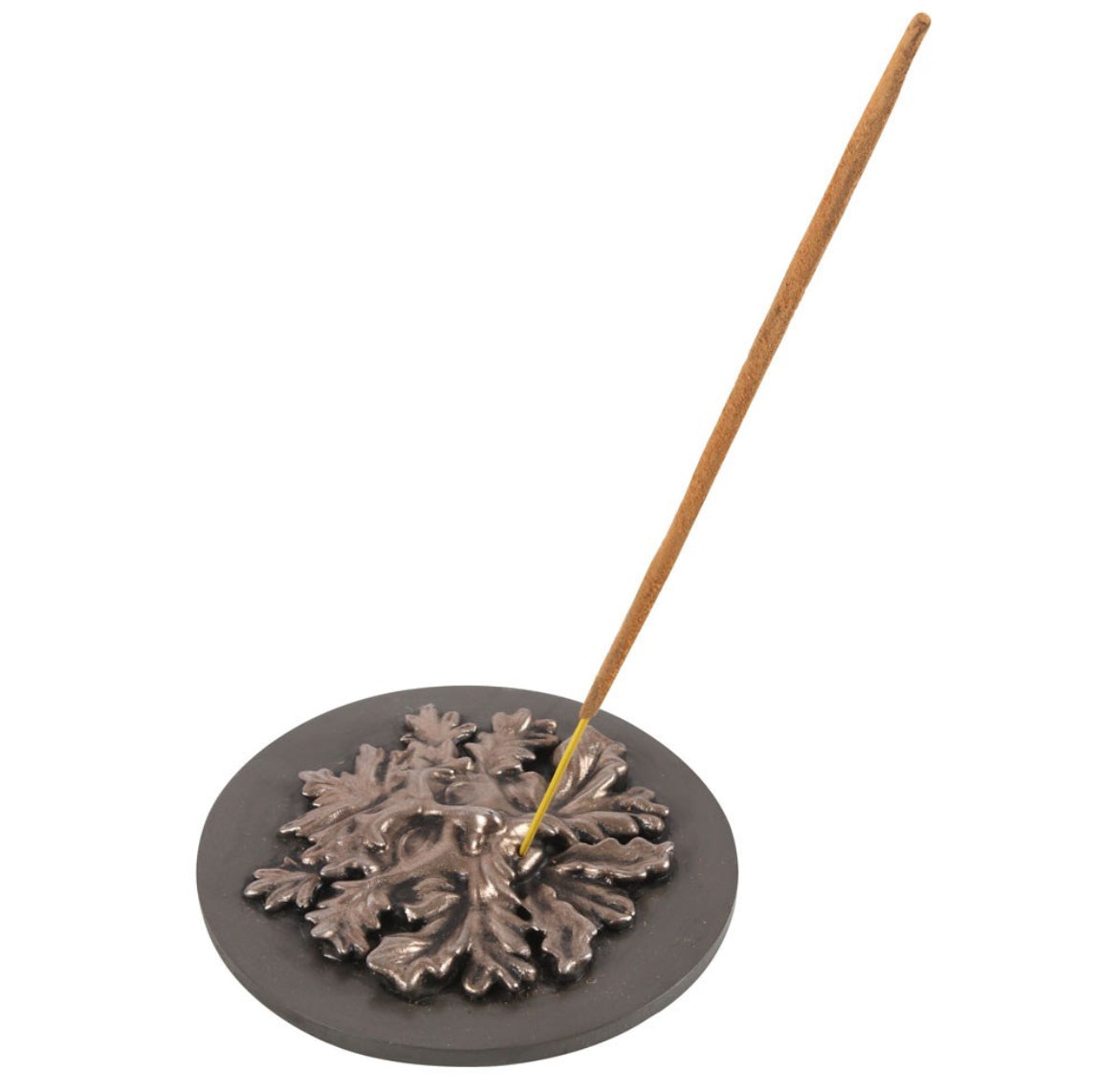 Bronze green man incense stick holder